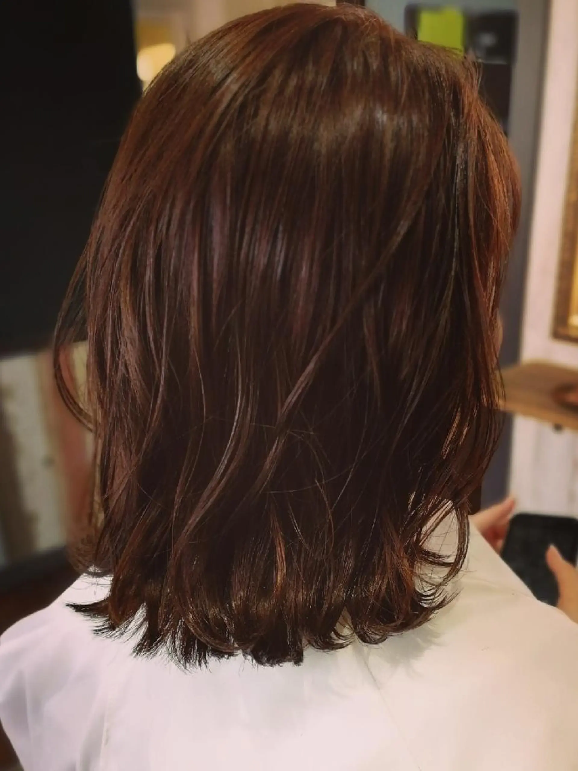 ミディアム アッシュ カット ヘアカラー トリートメント 山田 義人のヘアスタイル