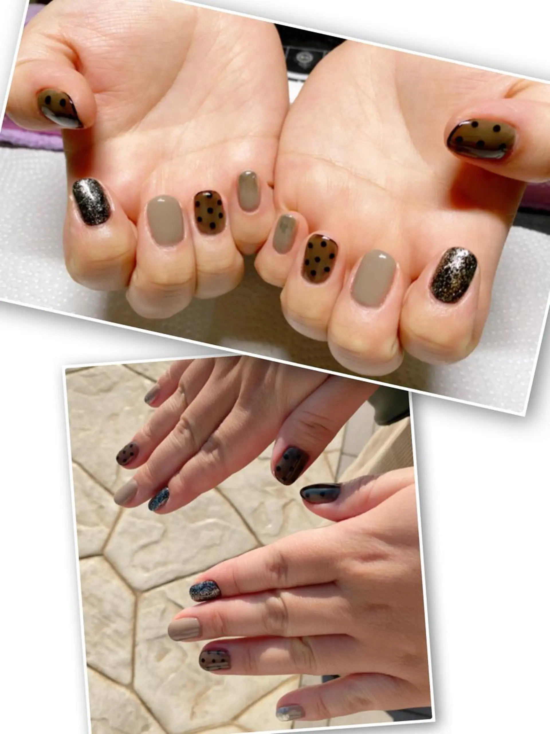 ネイル ドット ラメ(グリッター) ハンドネイル ハンドケア u sのネイルデザイン