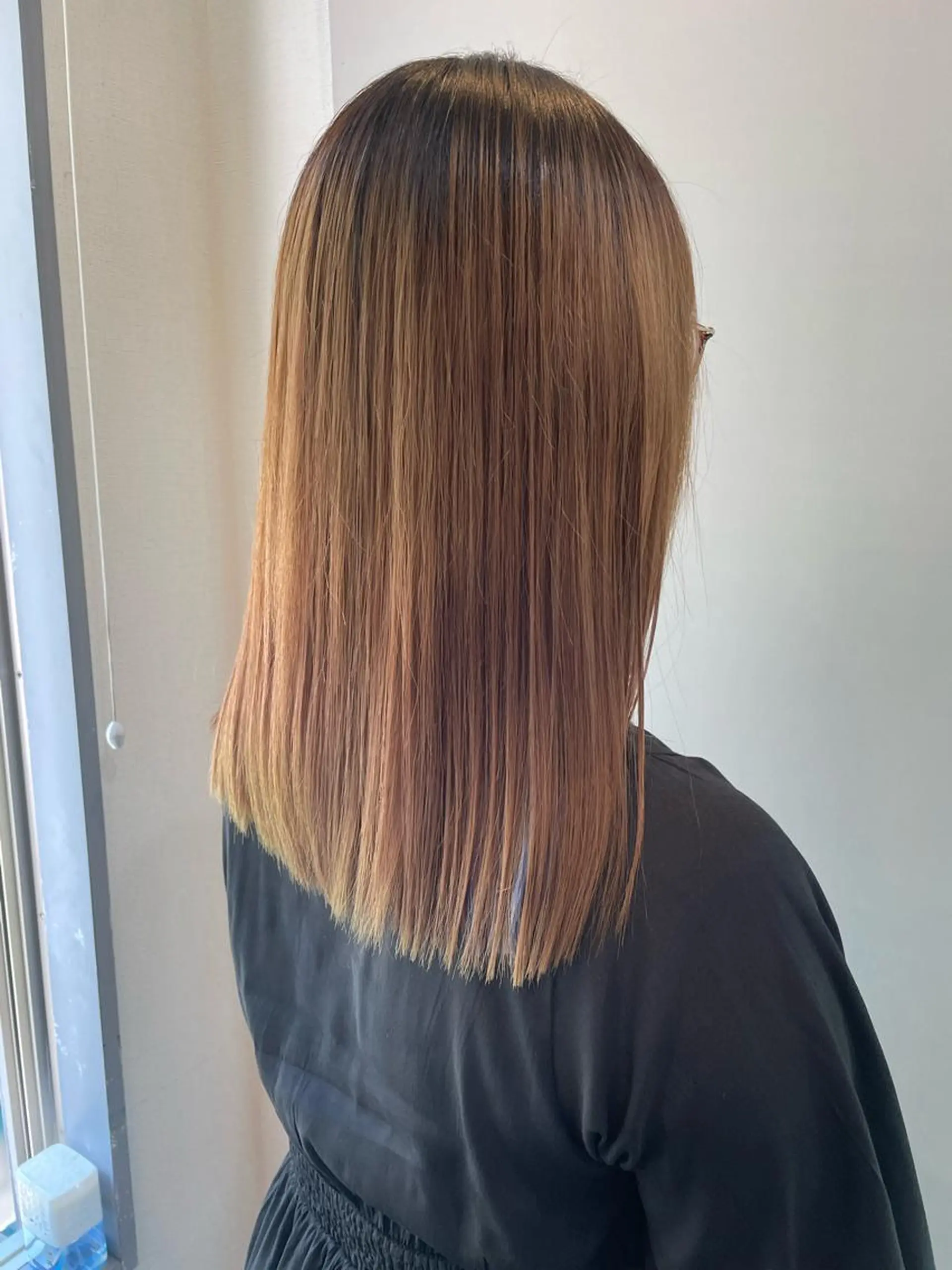 ミディアム 髪質改善/デザイン/ 天王寺/奥野和広のヘアスタイル