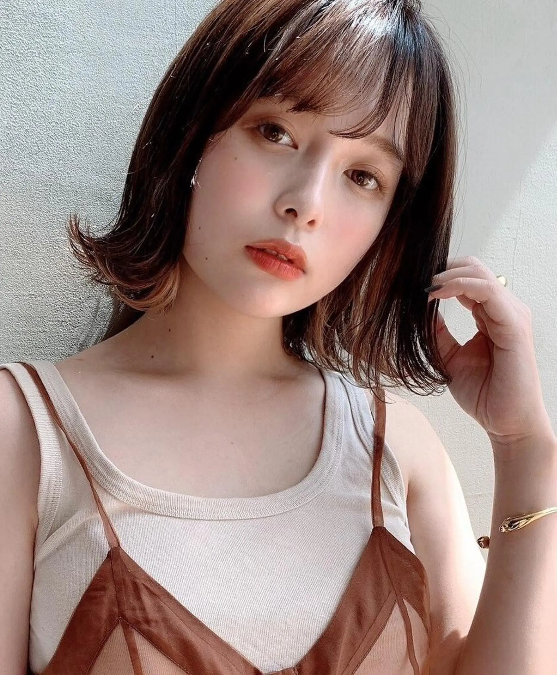 ミディアム カット ヘアカラー トリートメント WILLOW 京橋のヘアスタイル