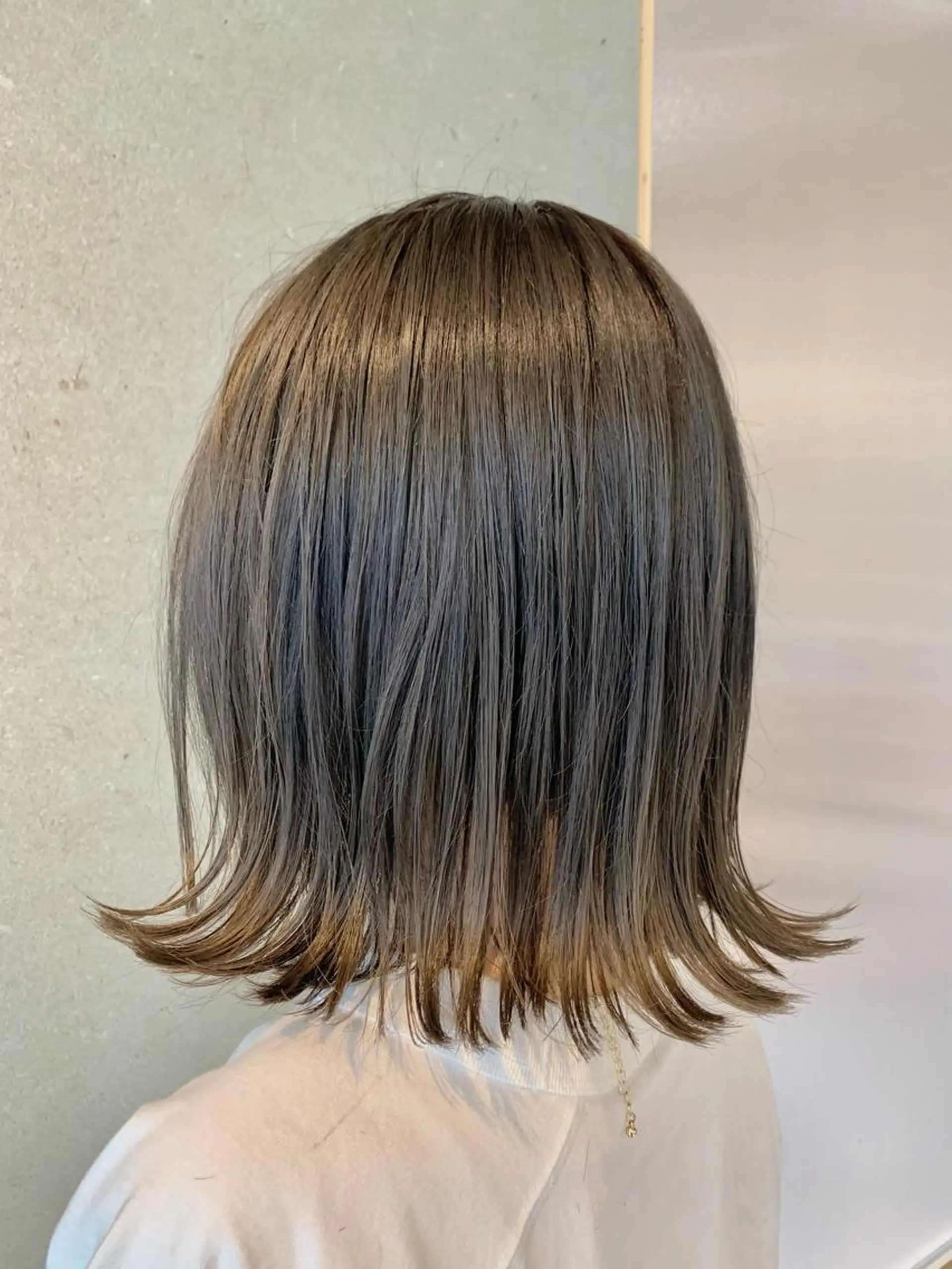 ミディアム カラー カット ヘアカラー 縮毛矯正×艶カラー /中村勇太のヘアスタイル