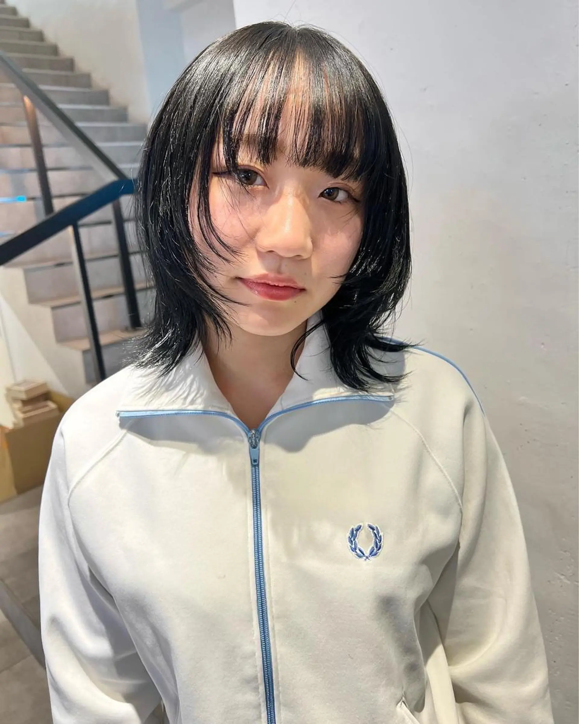 ミディアム 顔周りカット/透明感 カラー✂️MEIのヘアスタイル