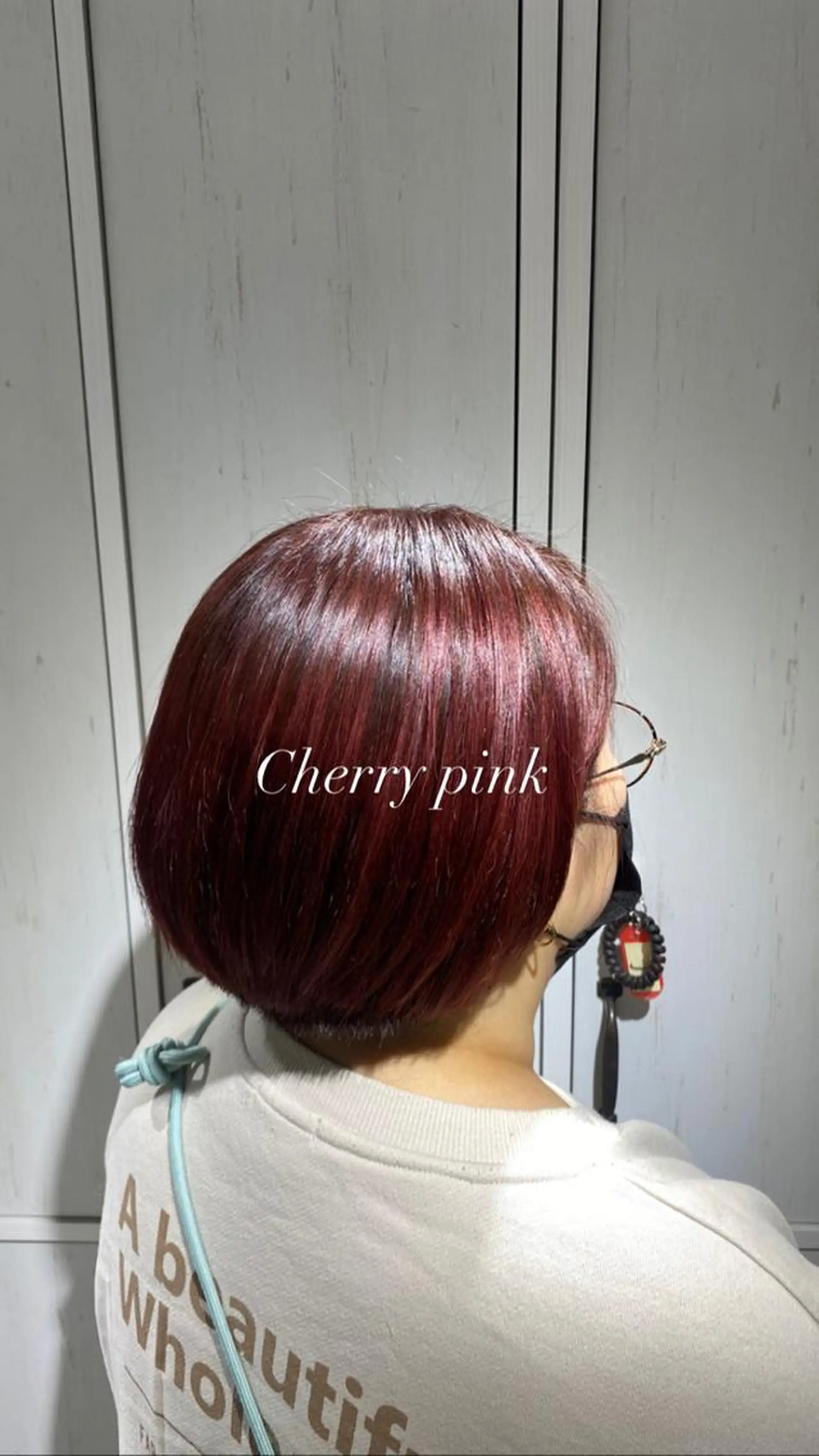 ショート カラー ピンクカラー ヘアカラー 縮毛矯正とレイヤー カット/杉村凜汰郎のヘアスタイル