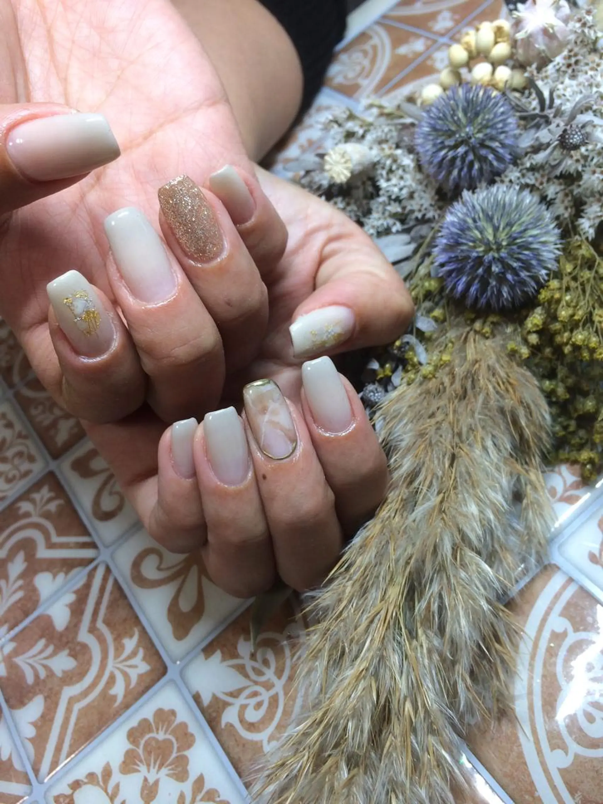 ネイル 大理石ネイル(マーブル) Nailsalon E's cafeのネイルデザイン