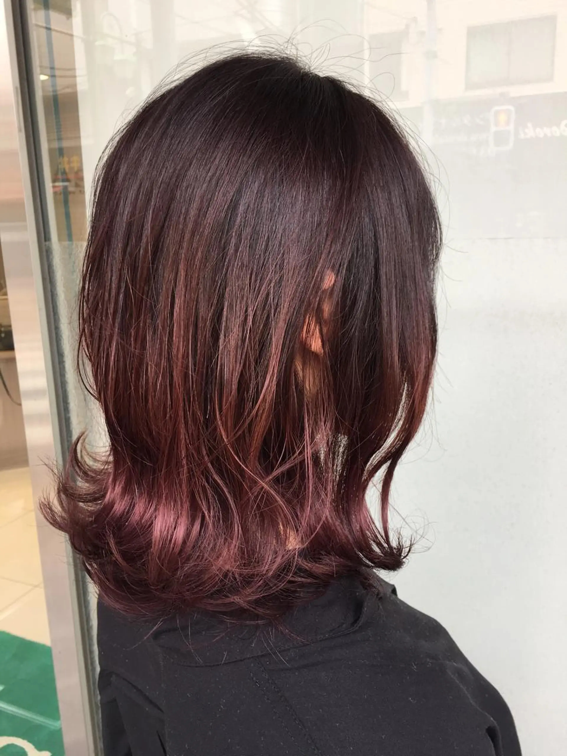 ミディアム カラー ブリーチ ピンクカラー ピンクパープル パープルカラー 寺内 紳悟のヘアスタイル