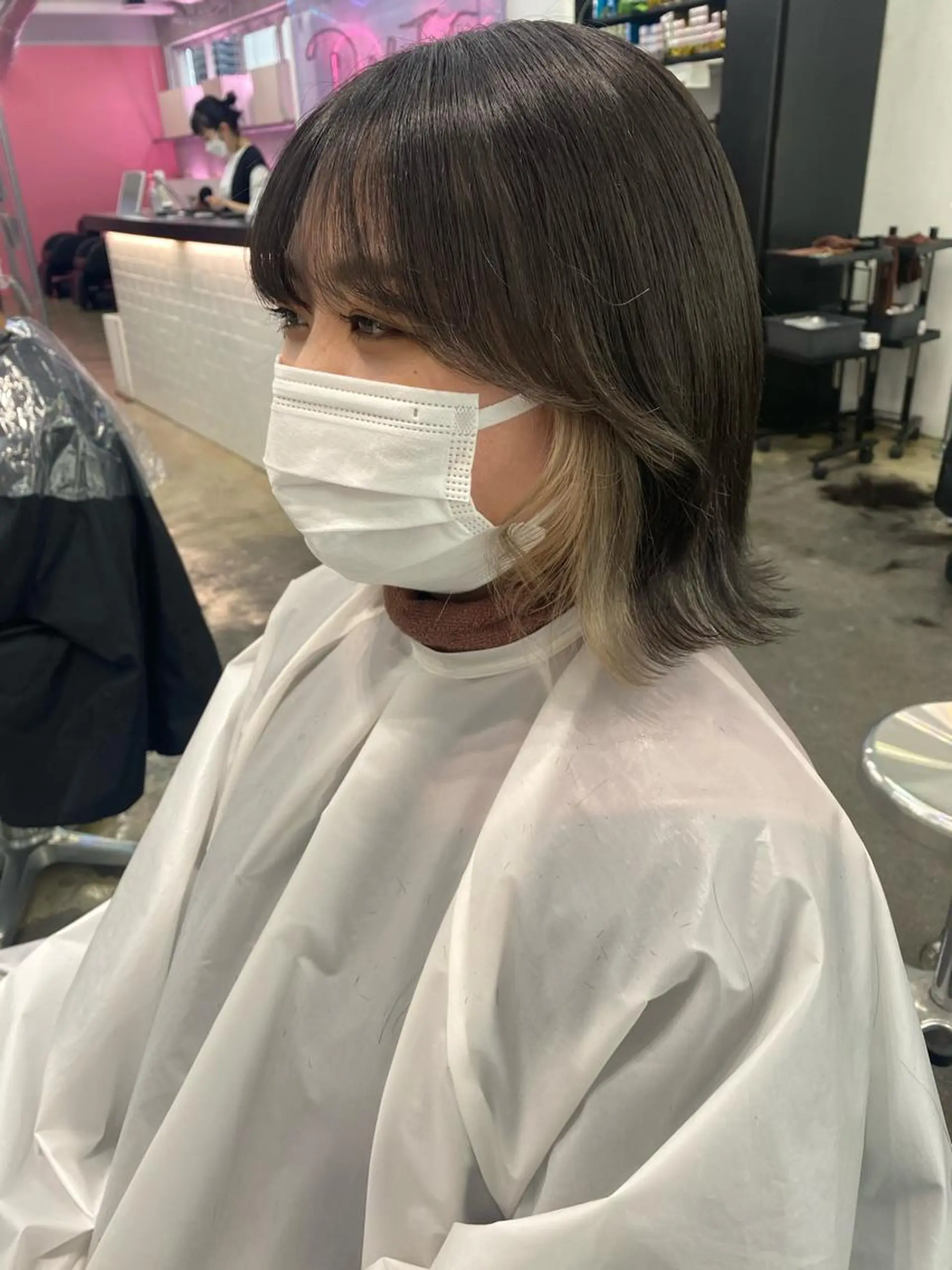 セミロング カラー 💗💗韓国レイヤー yu-ki💗💗のヘアスタイル