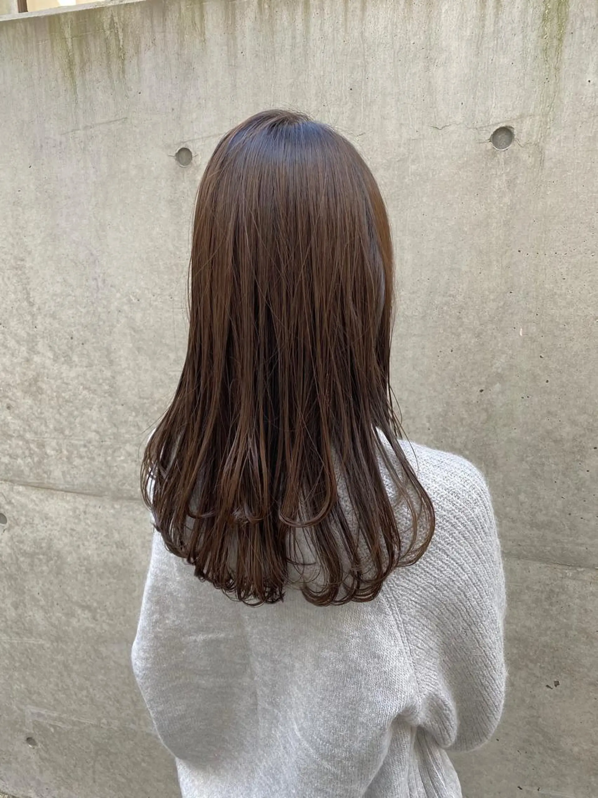 セミロング カット ヘアカラー トリートメント レイヤーカット /透明感カラー西田のヘアスタイル