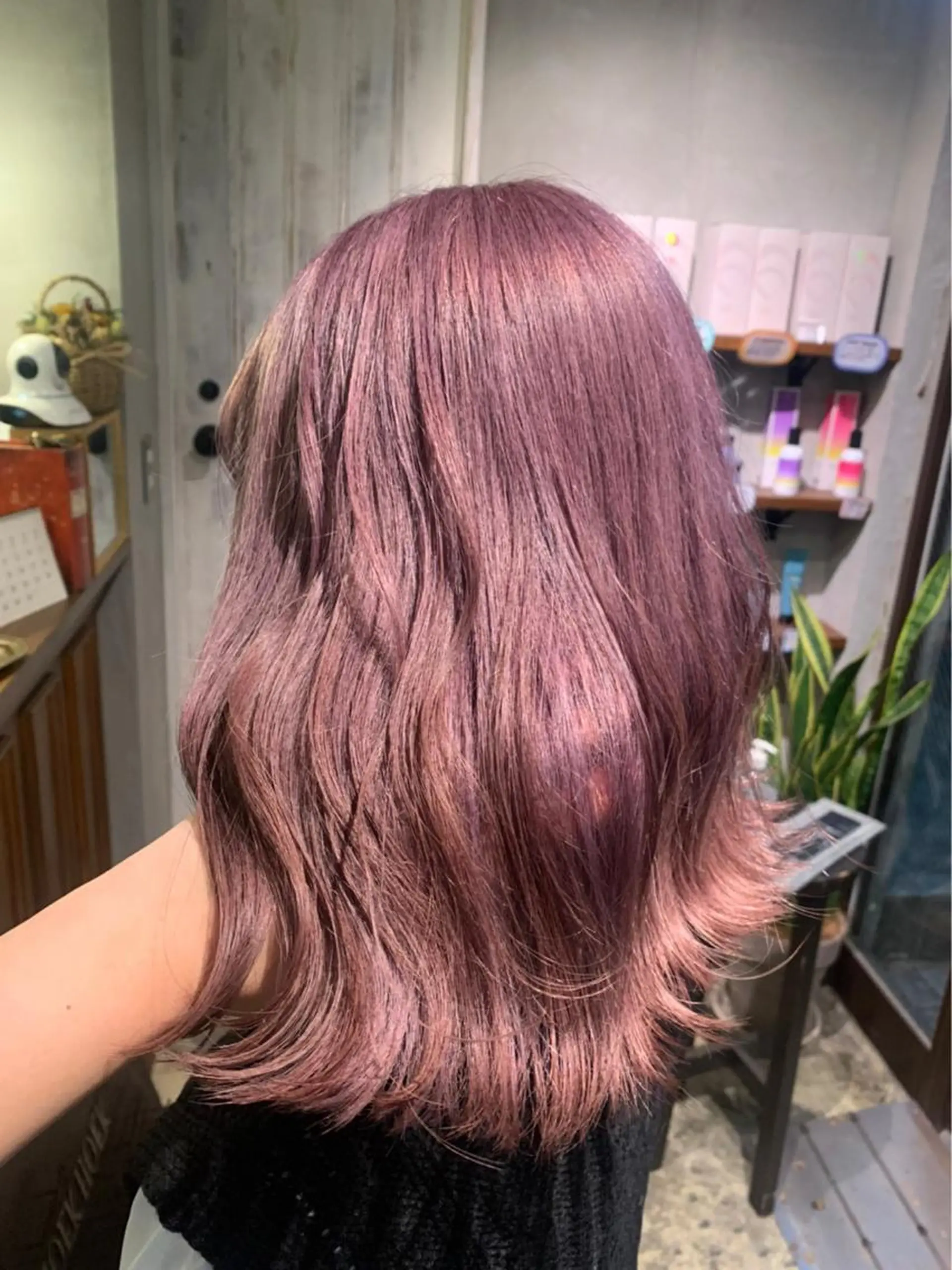 セミロング カラー ヘアアレンジ ベージュカラー ピンクカラー ピンクベージュ カット 縮毛矯正 トリートメント 🪼ボブ/ミニボブ レイヤーボブ🪼のヘアスタイル
