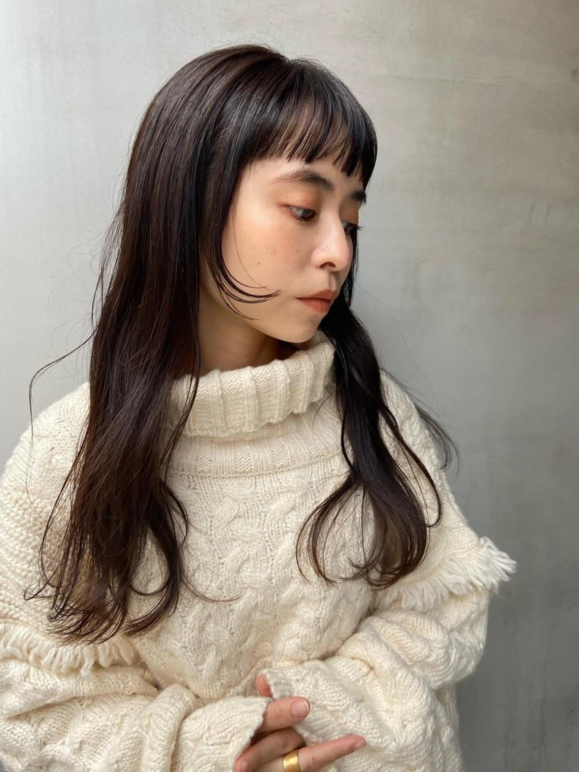 ロング カラー パーマ shiori ﾍﾞｰｼﾞｭｶﾗｰのヘアスタイル
