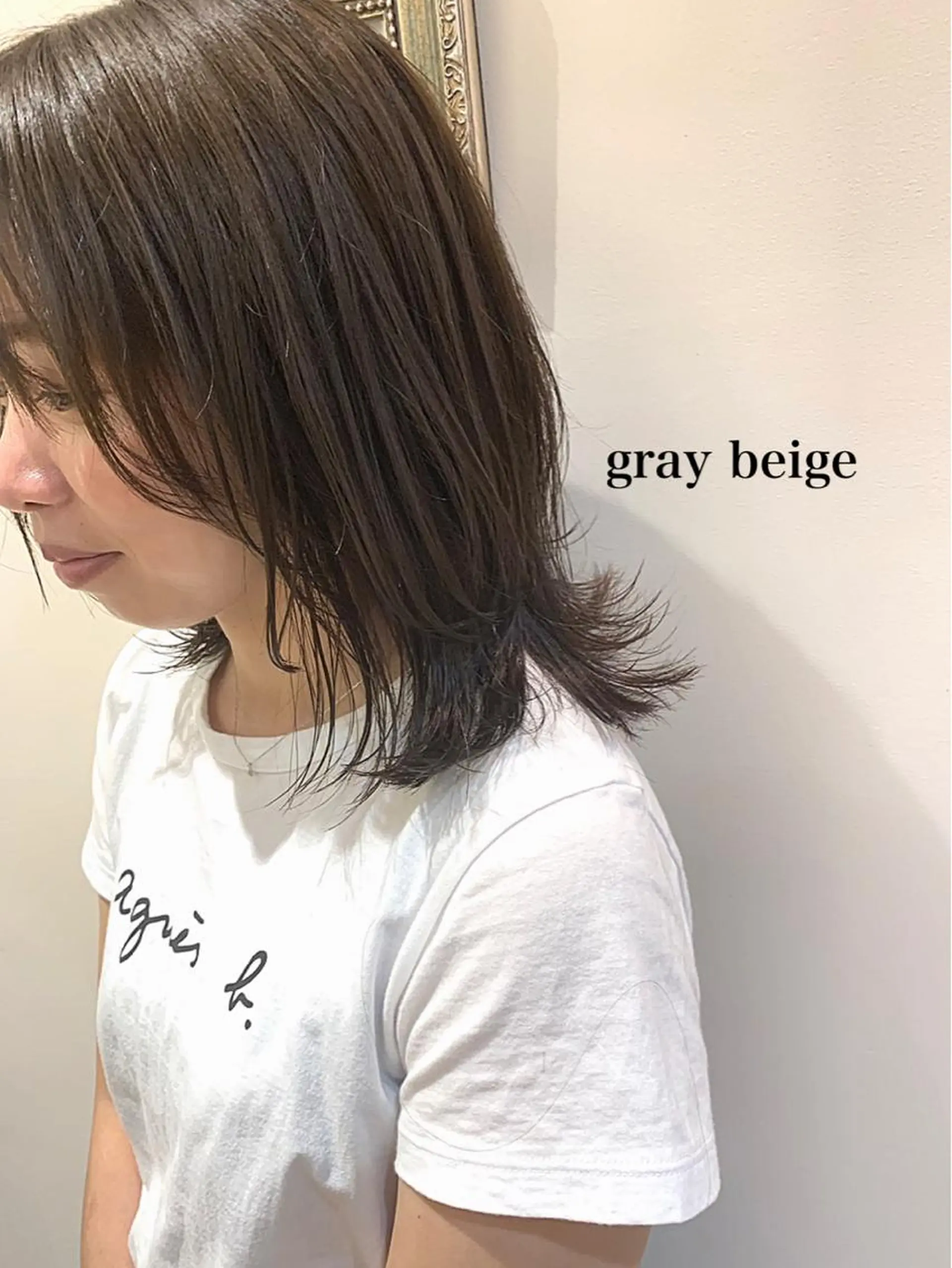 ミディアム カラー カット ヘアカラー トリートメント zina藤崎📛 井上美乃里のヘアスタイル