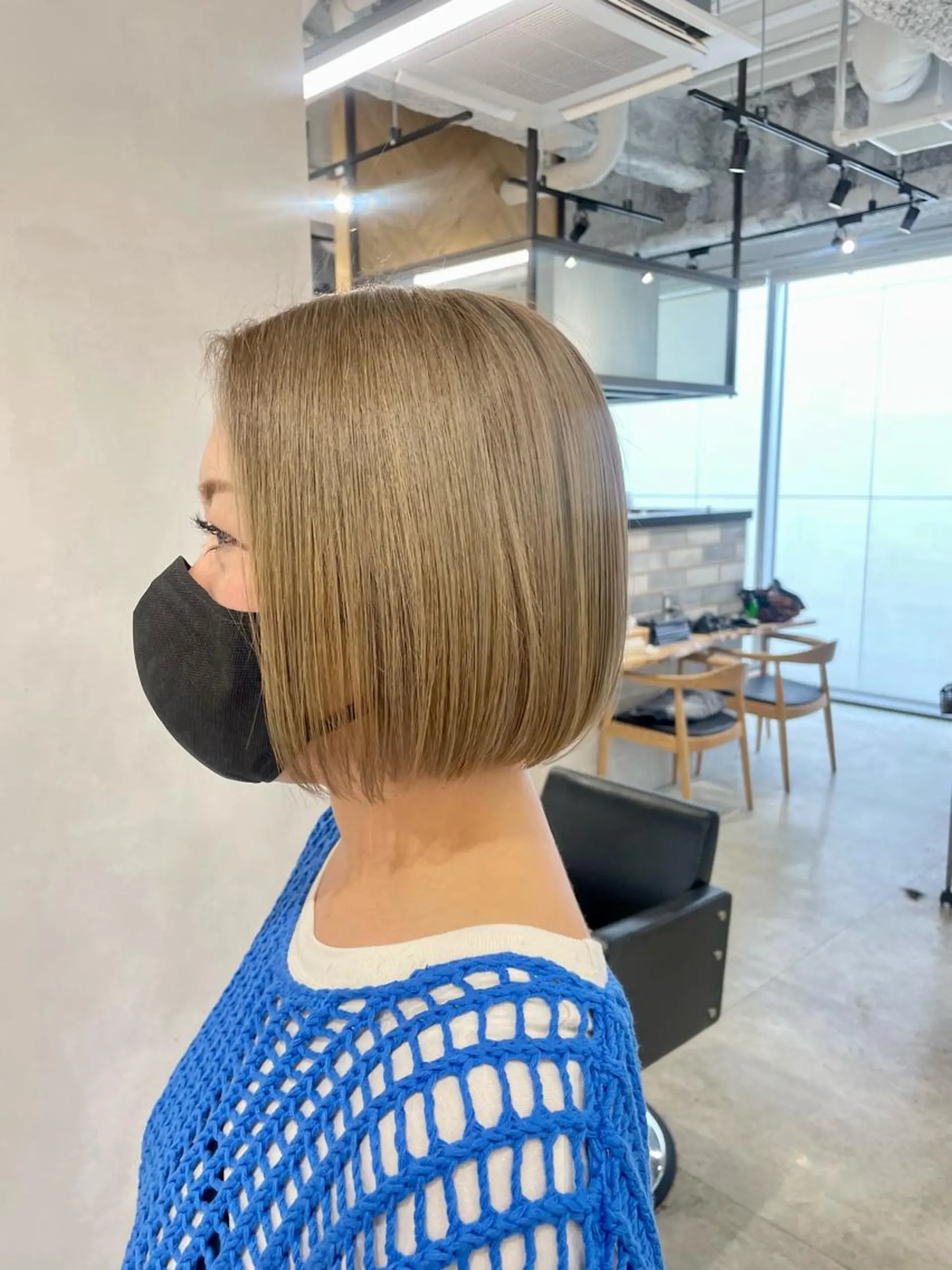 ショート カラー アッシュ ベージュカラー ブリーチ ダブルカラー ボブ 透明感カラー✨艶髪 制作🌱山根あゆみのヘアスタイル