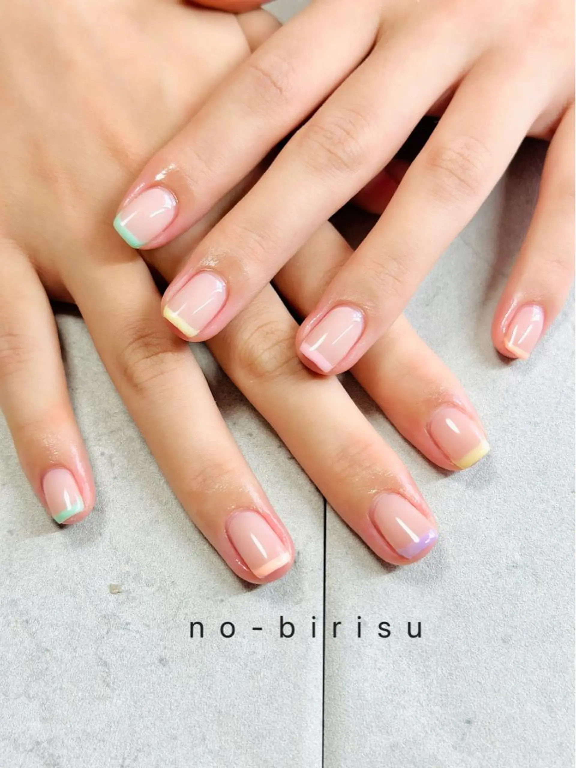 ネイル フレンチネイル ハンドネイル no-birisu nailのネイルデザイン