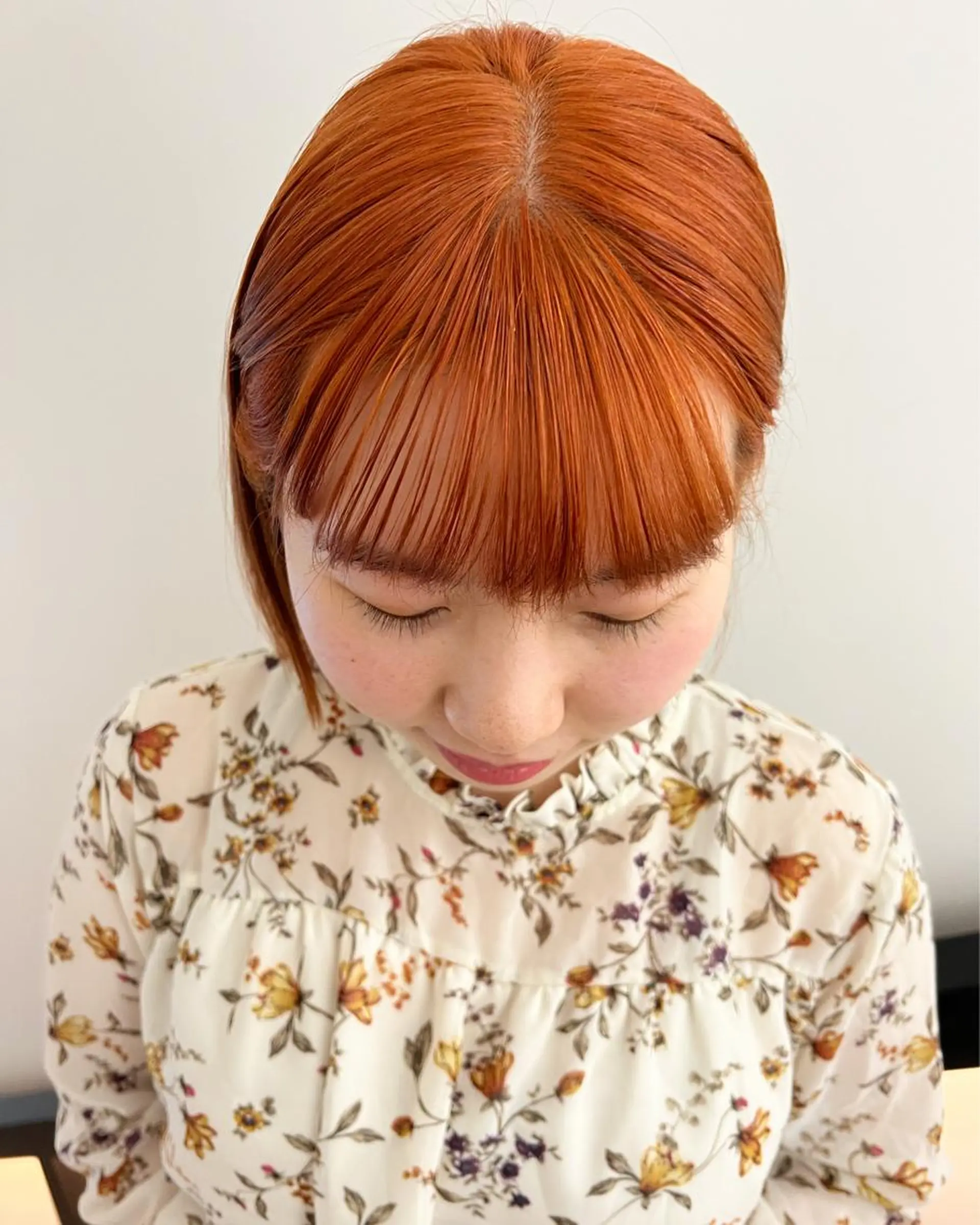 ショート カラー オレンジ 顔周りカット/透明感 カラー✂️MEIのヘアスタイル