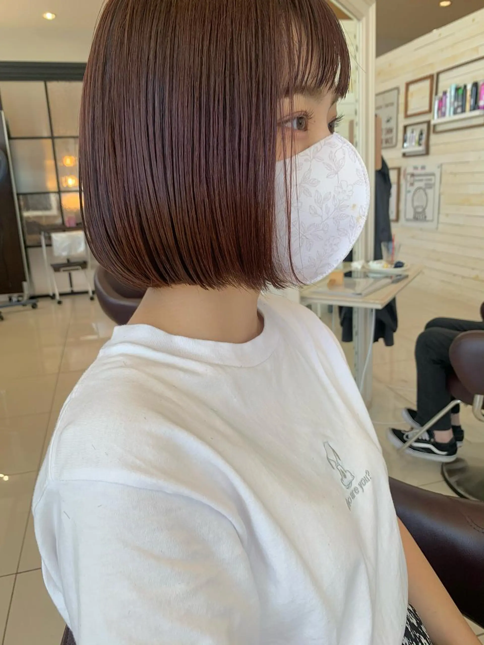 カラー 黒田瀬奈/ボブ まろやかベージュのヘアスタイル