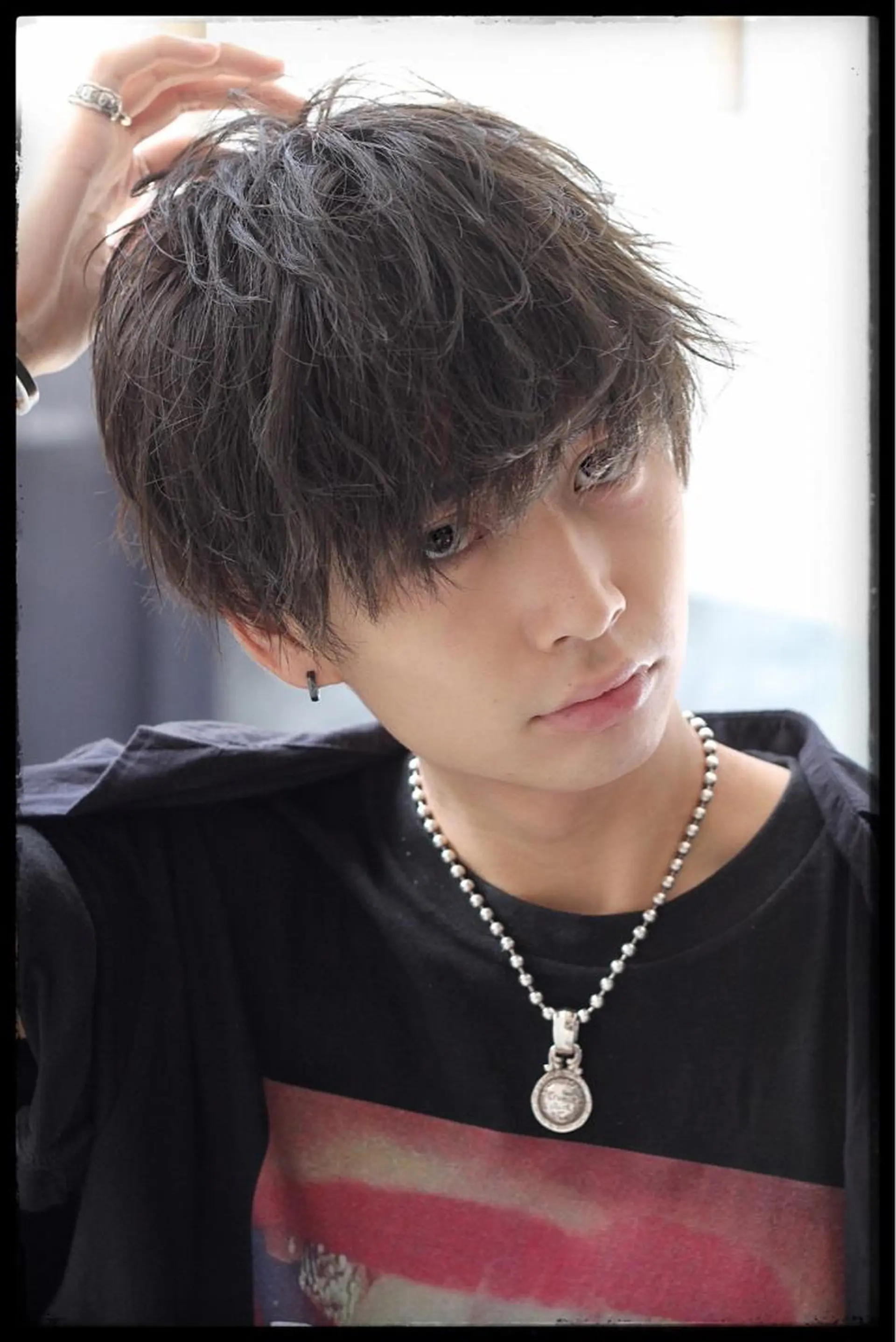 ショート カラー ヘアアレンジ メンズ カット パーマ トリートメント ヘッドスパ ヘアセット 透明感×韓流ハイ トーン🫧RYUTAのヘアスタイル