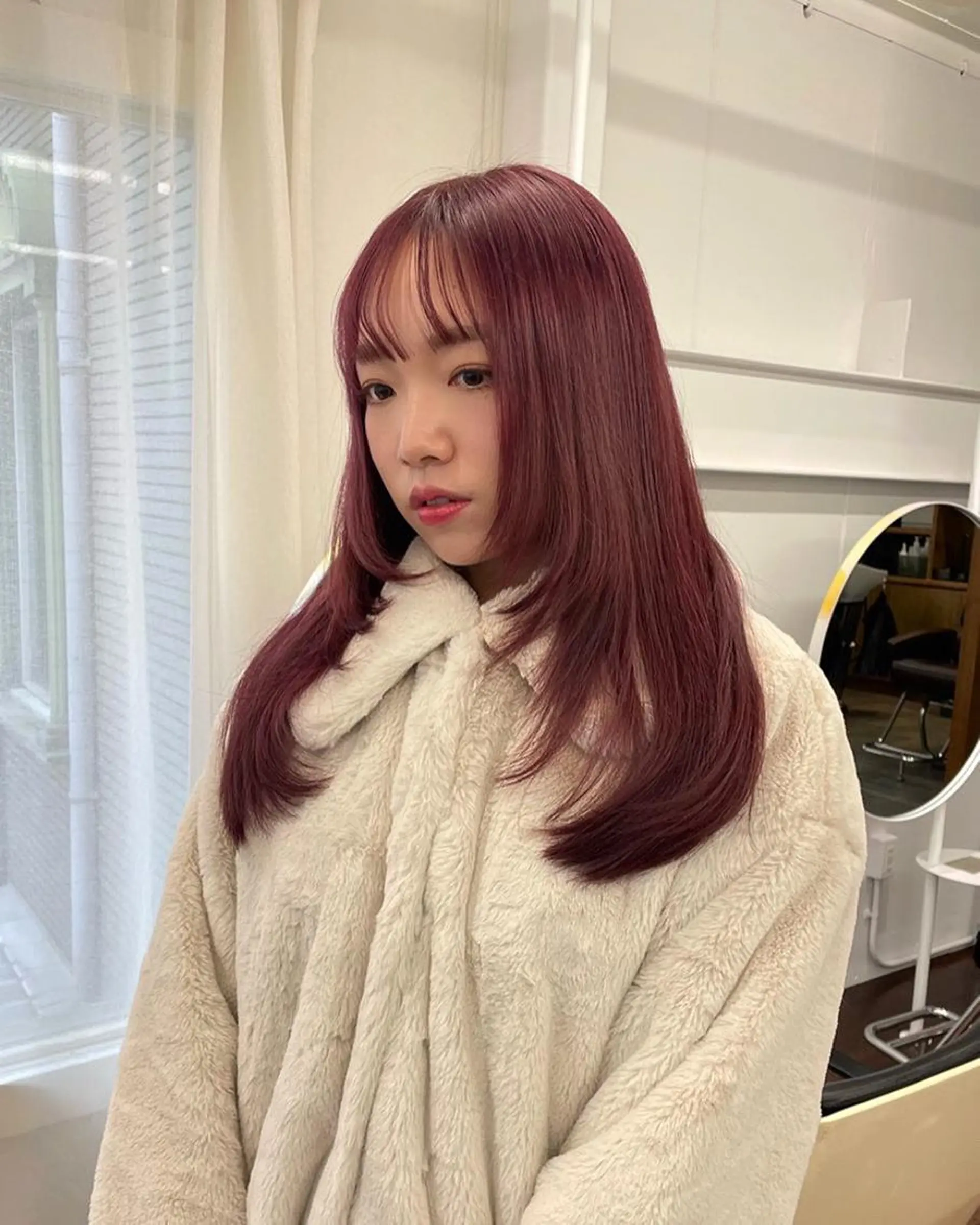 ロング 顔まわりレイヤー 韓国風ヘア レイヤーカット カット ヘアカラー トリートメント レイヤーカット🎀 kanaのヘアスタイル
