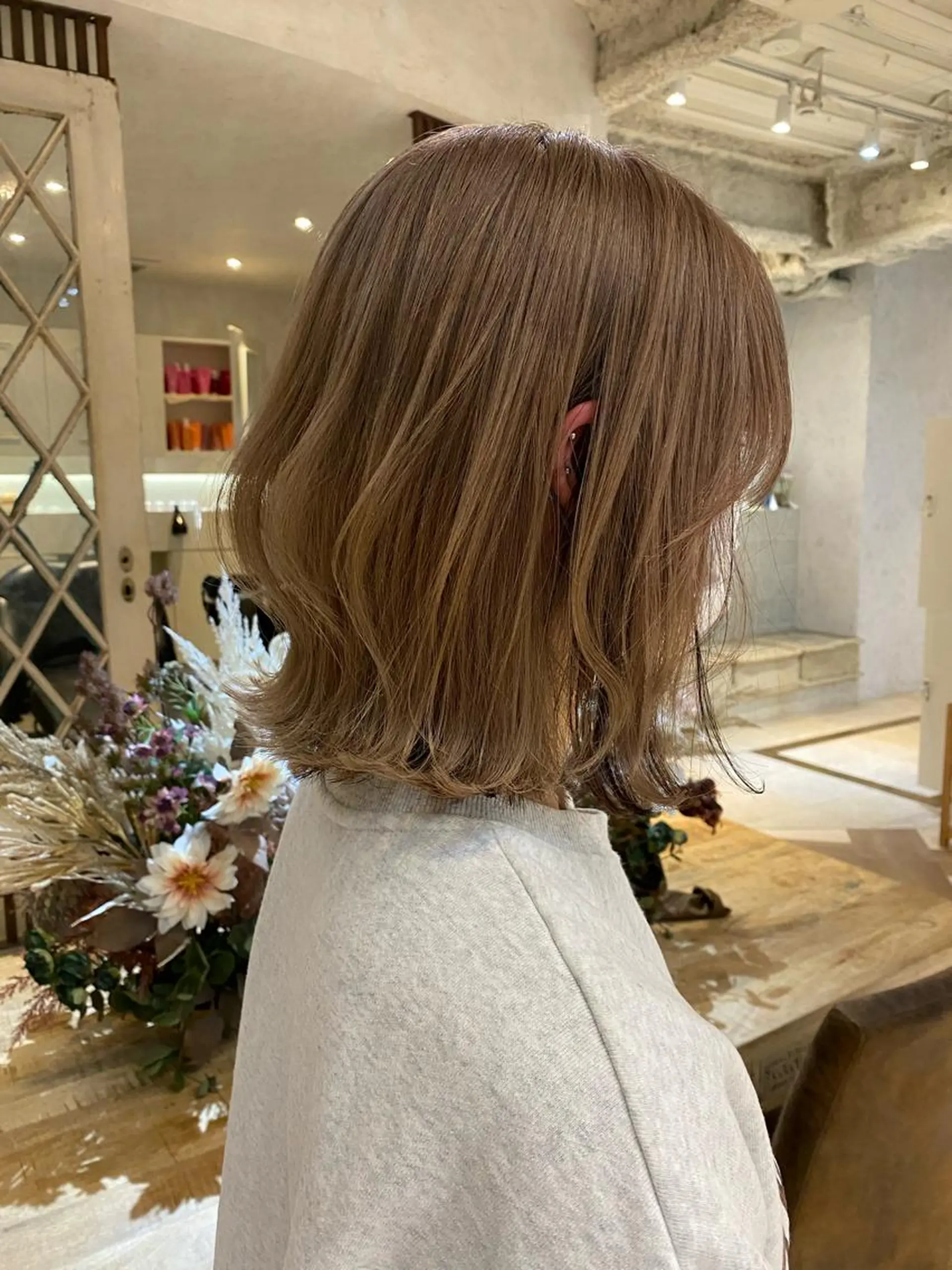 カラー 艶カラー/ボブ /似合わせ/田口愛那のヘアスタイル