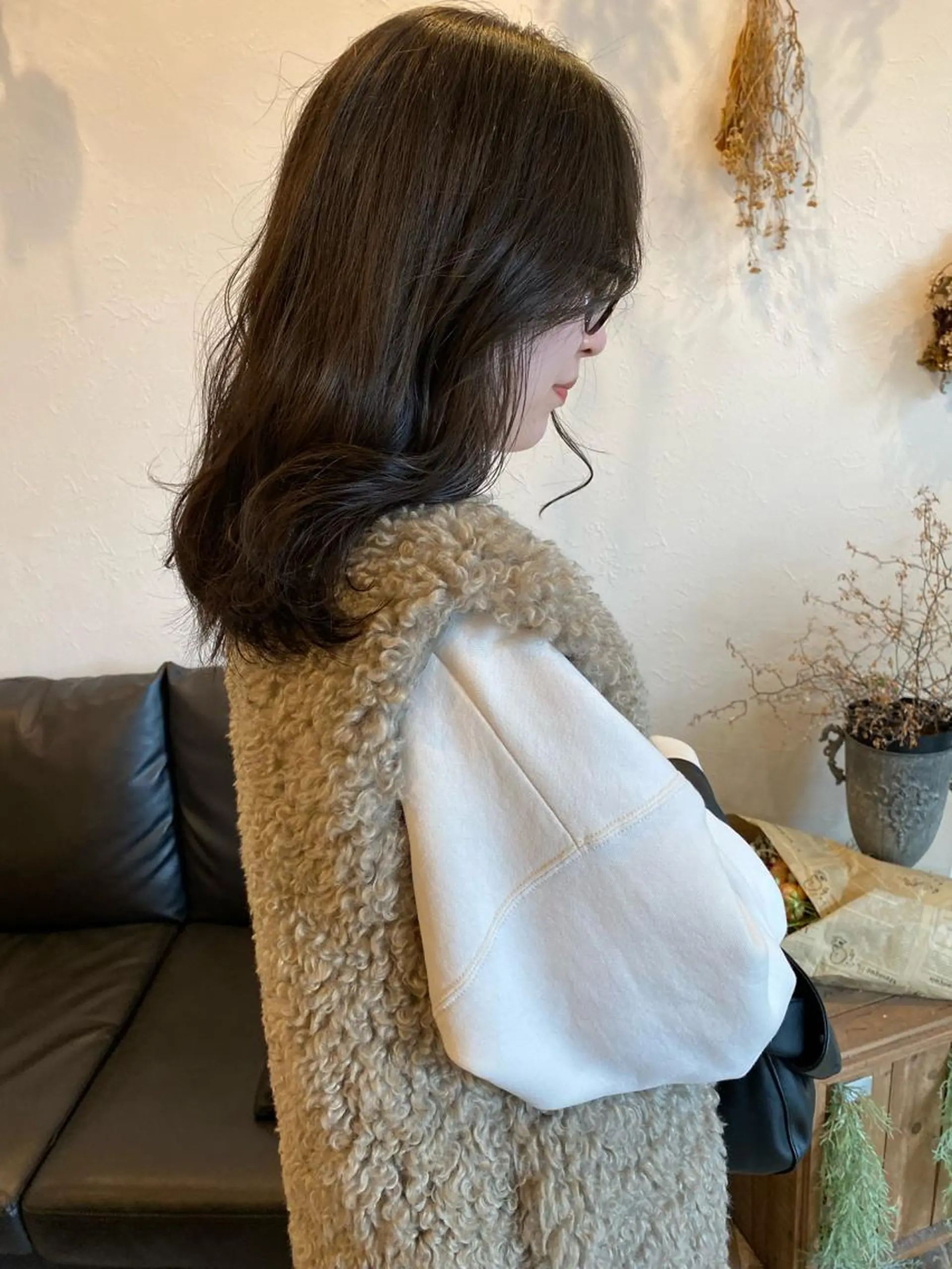 セミロング カラー ブリーチ グレージュ ブリーチなしカラー ヘアカラー m ā l o.🌷 サカモトマイコのヘアスタイル