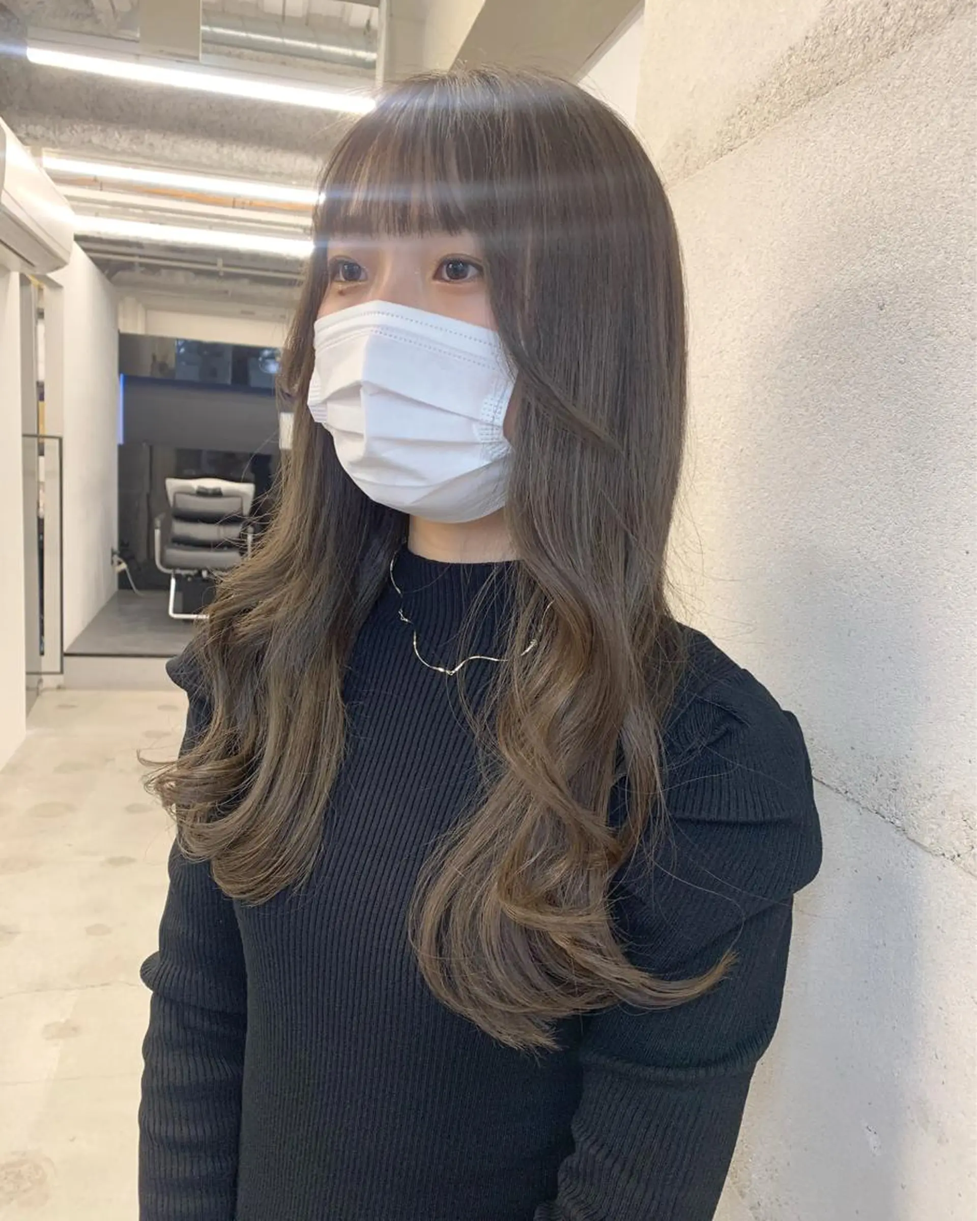 ミディアム カラー カット ヘアカラー トリートメント ヘッドスパ 透明感/オリーブ/ グレージュ/YUKAのヘアスタイル