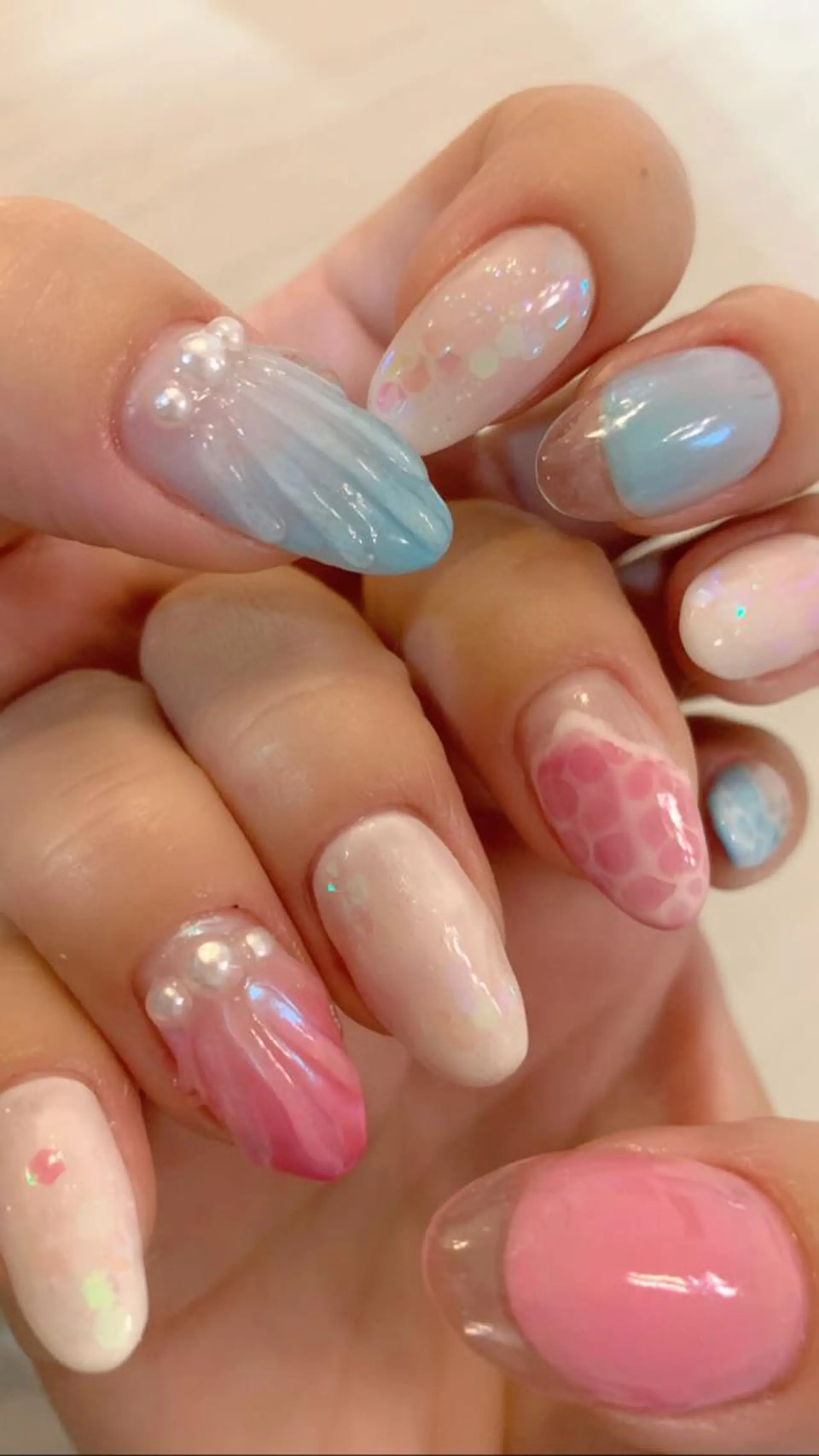 ネイル クリアネイル フレンチネイル はるひな ねいるのネイルデザイン