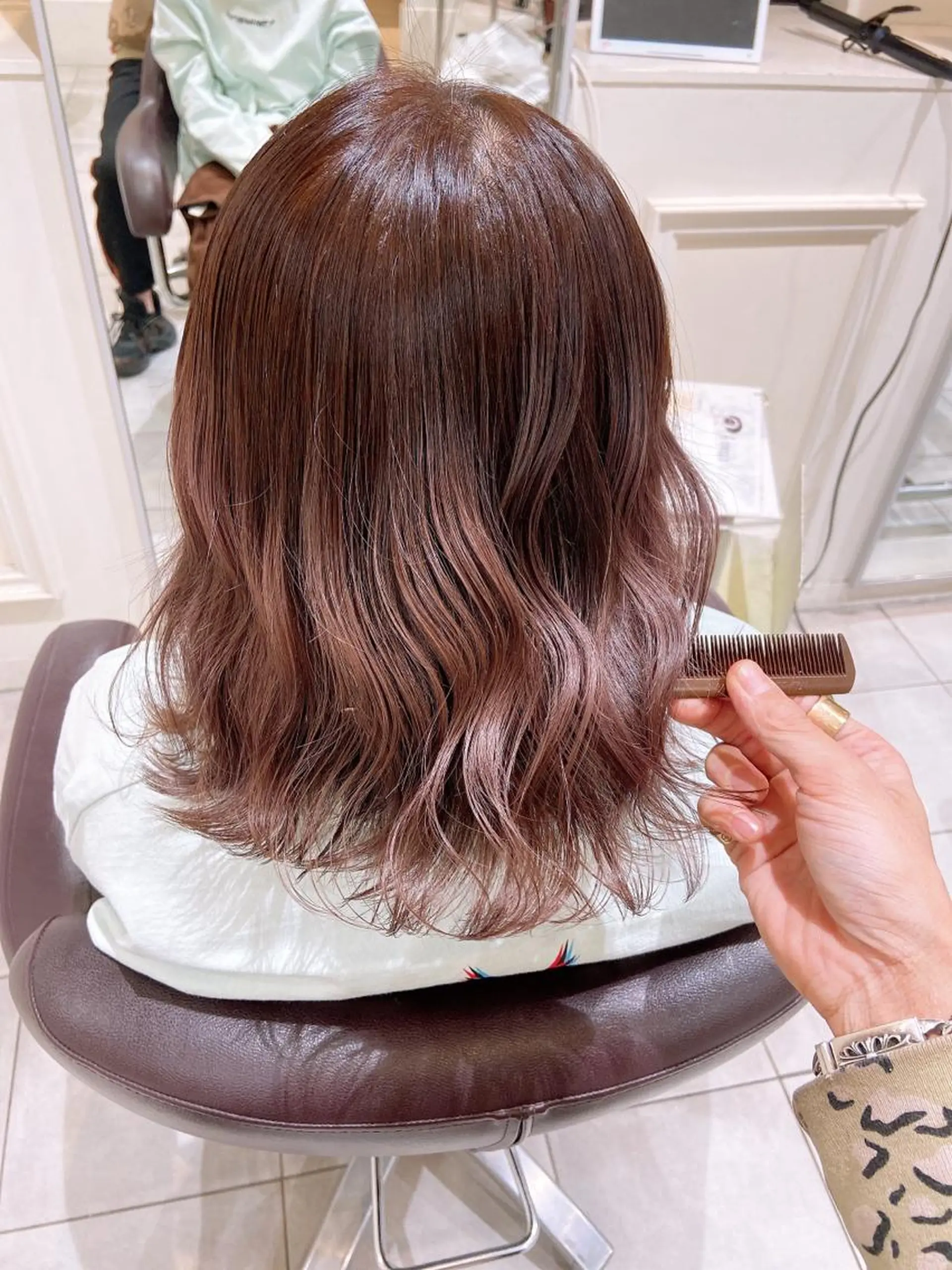 ミディアム カラー アクアカラー ダブルカラー グラデーションカラー ハイライトカラー イルミナカラー カット ヘアカラー 韓国/色気/レイヤー /AVANCE天王寺のヘアスタイル