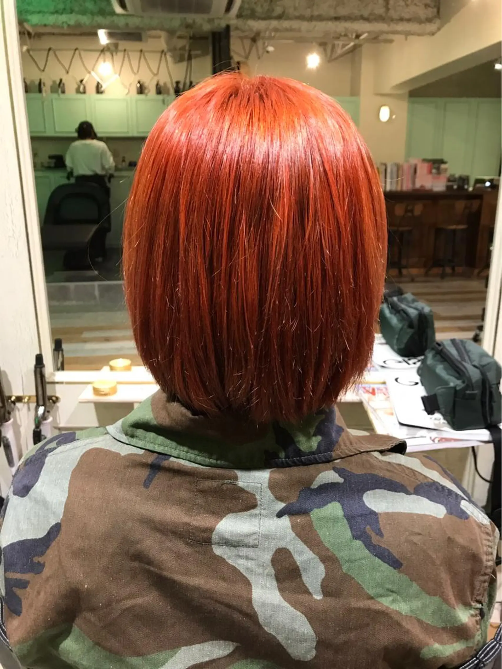 ショート カラー ハイトーンカラー オレンジ カット ヘアカラー トリートメント ヘッドスパ TOPstylist ✂️フセケイタ✂️のヘアスタイル