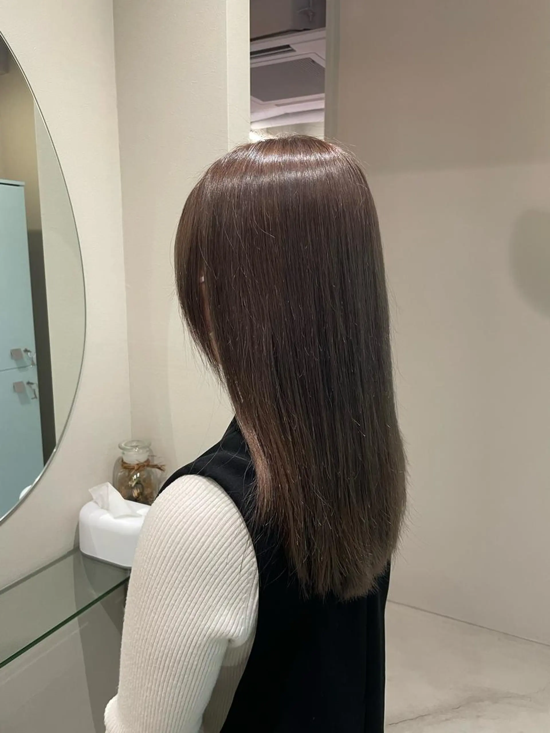 カラー レイヤー/髪質改善 /透け感カラー/艶髪のヘアスタイル