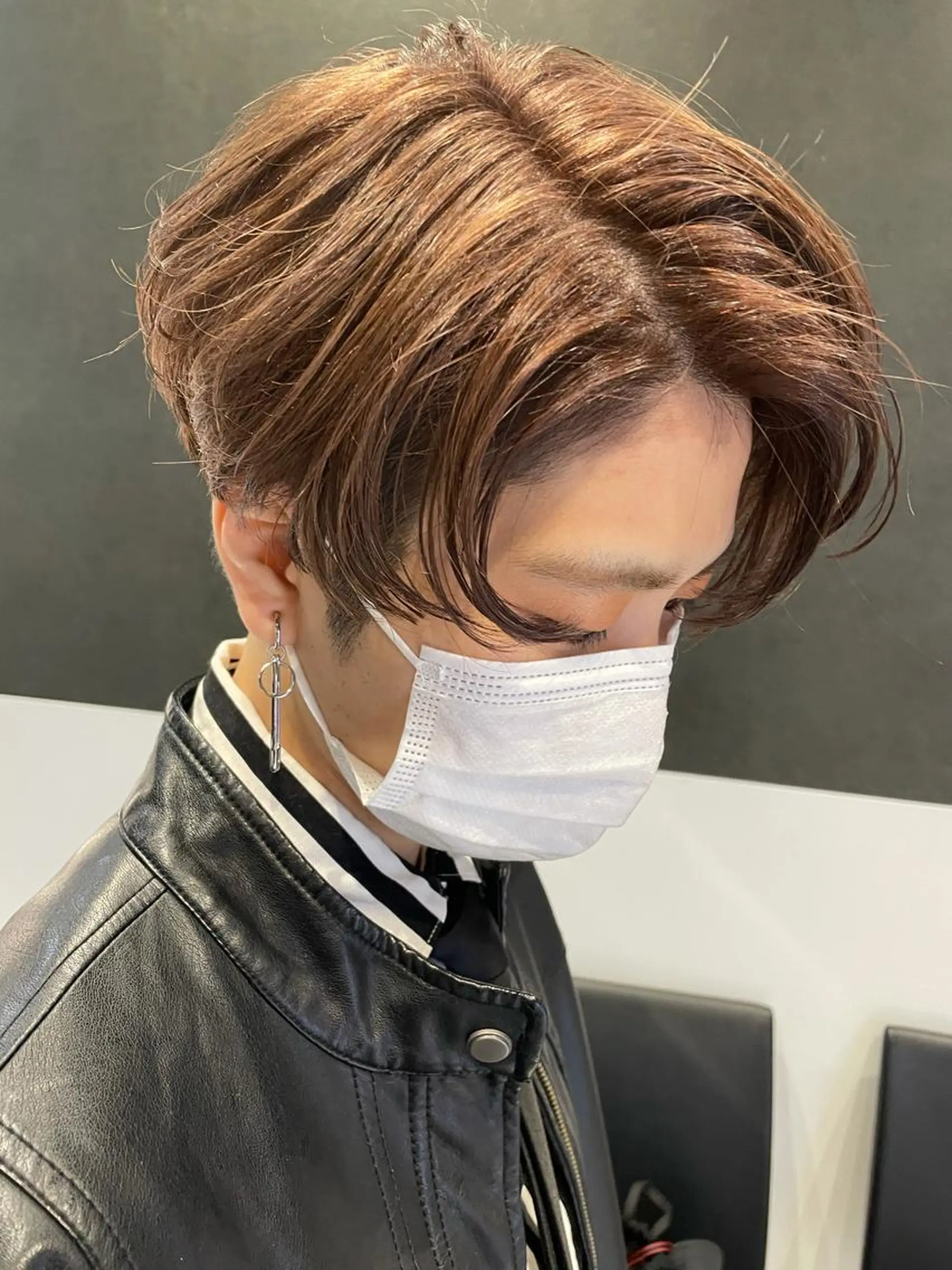 ショート カラー アクアカラー ブリーチ トリートメント メンズヘア特化 崎田 成人のヘアスタイル