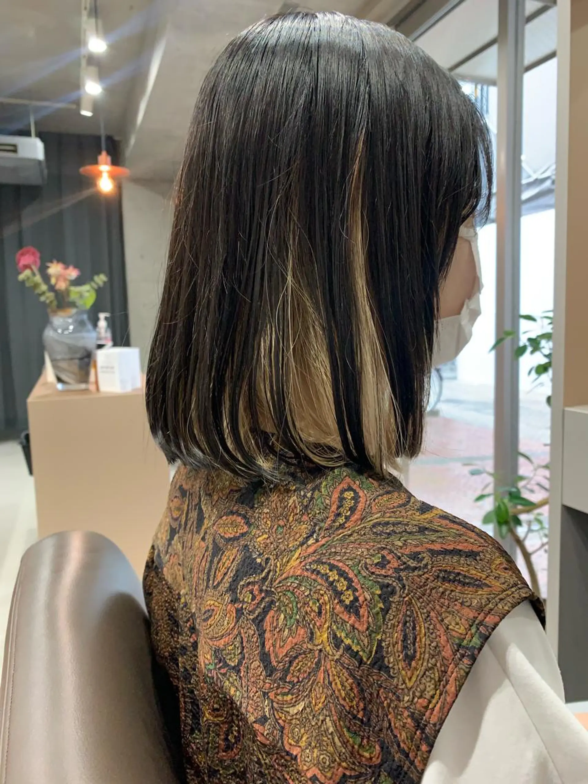 ミディアム カラー ボブパーマコテ巻き風 パーマNo1深江秀平のヘアスタイル