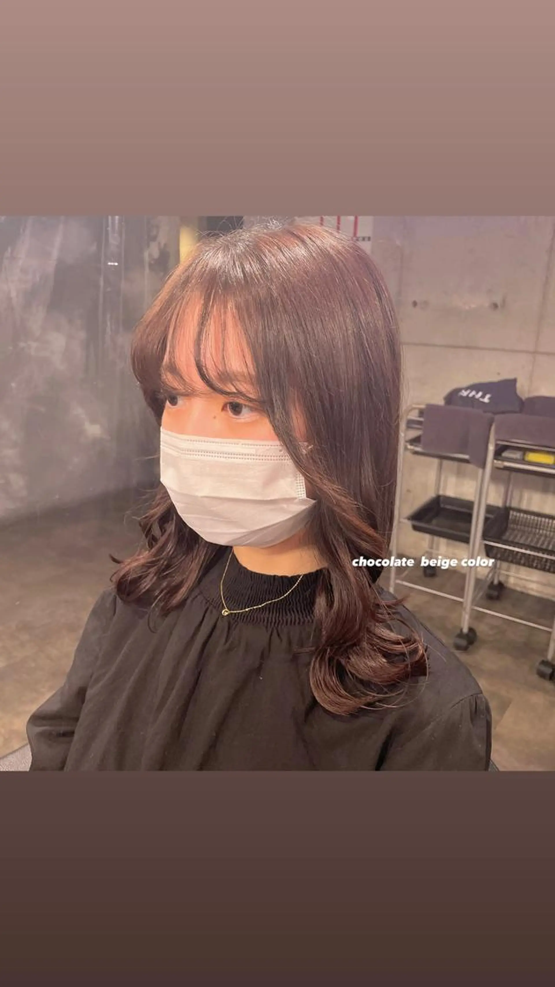 ミディアム カラー パーマ ヘアアレンジ メンズ キッズ ネイル マツエク・マツパ 透明感カラー・レイヤ ー🎀amika🎀のヘアスタイル