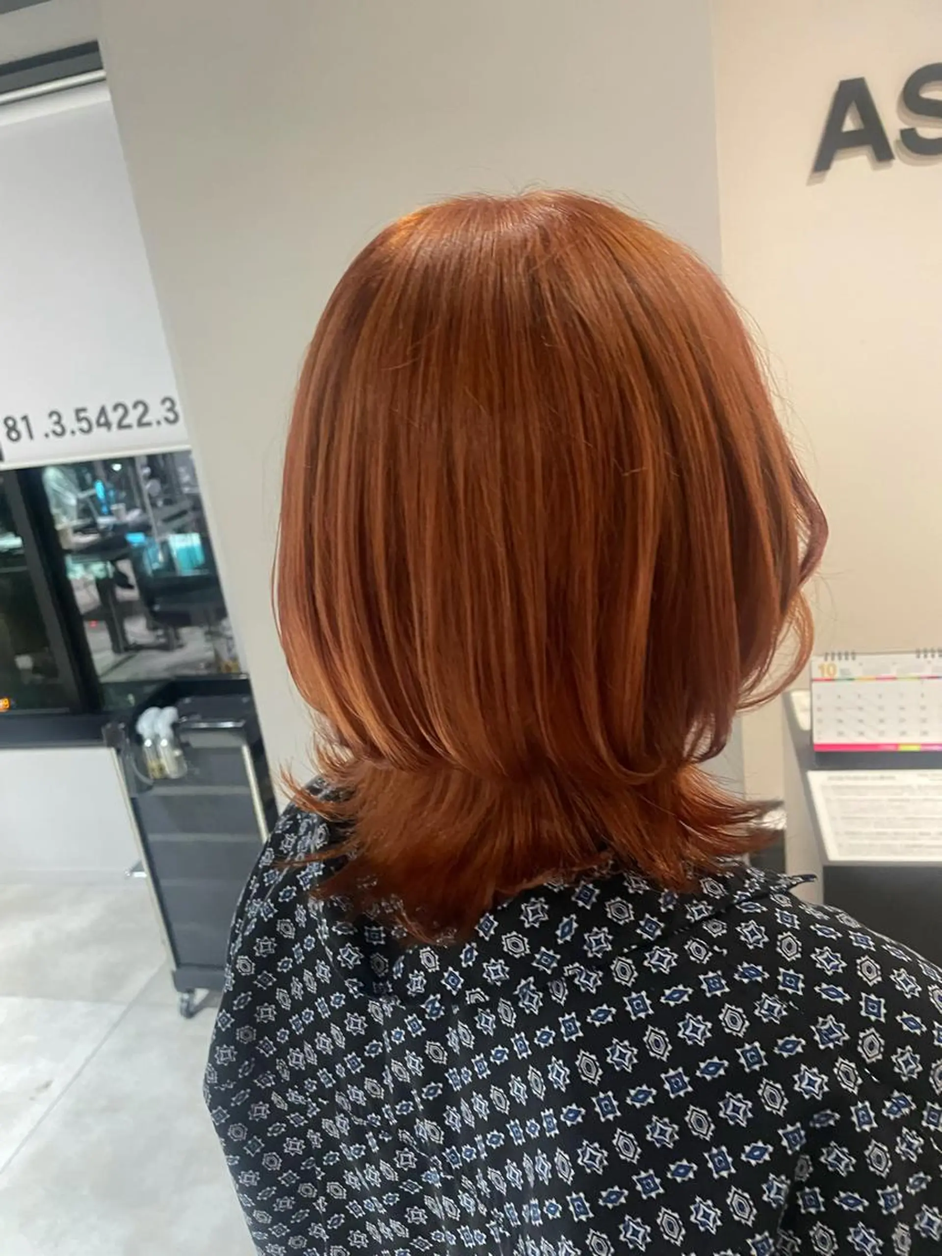 ミディアム カラー オレンジ ブリーチ👩‍🦳/ ‪✂︎MANAMIのヘアスタイル