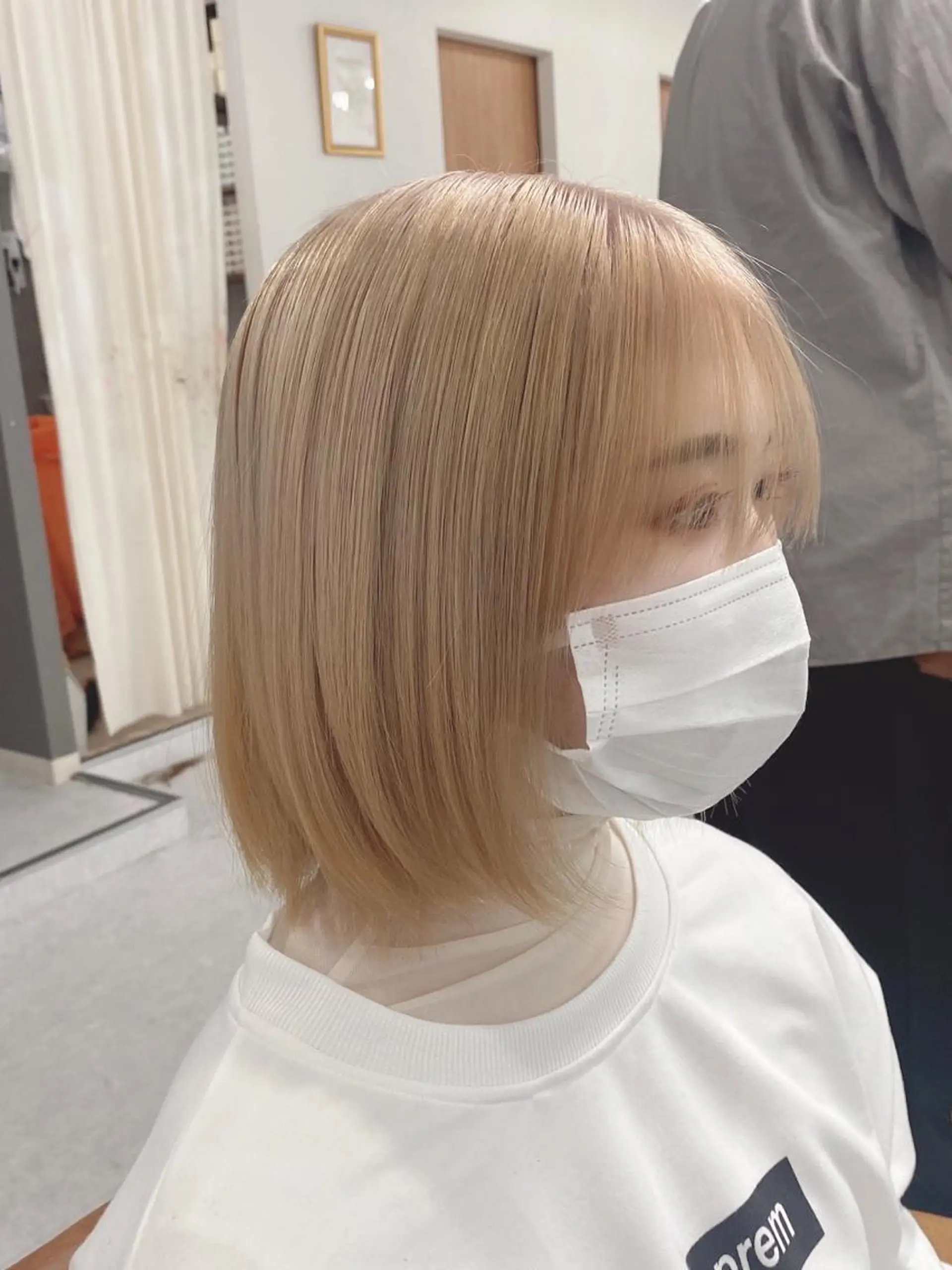 ミディアム カラー アッシュ アッシュグレー アッシュグレージュ バレイヤージュ ミストバング ヘアカラー トリートメント ヘアセット ダブルカラー特化💍 tiam💍韓国ヘアのヘアスタイル