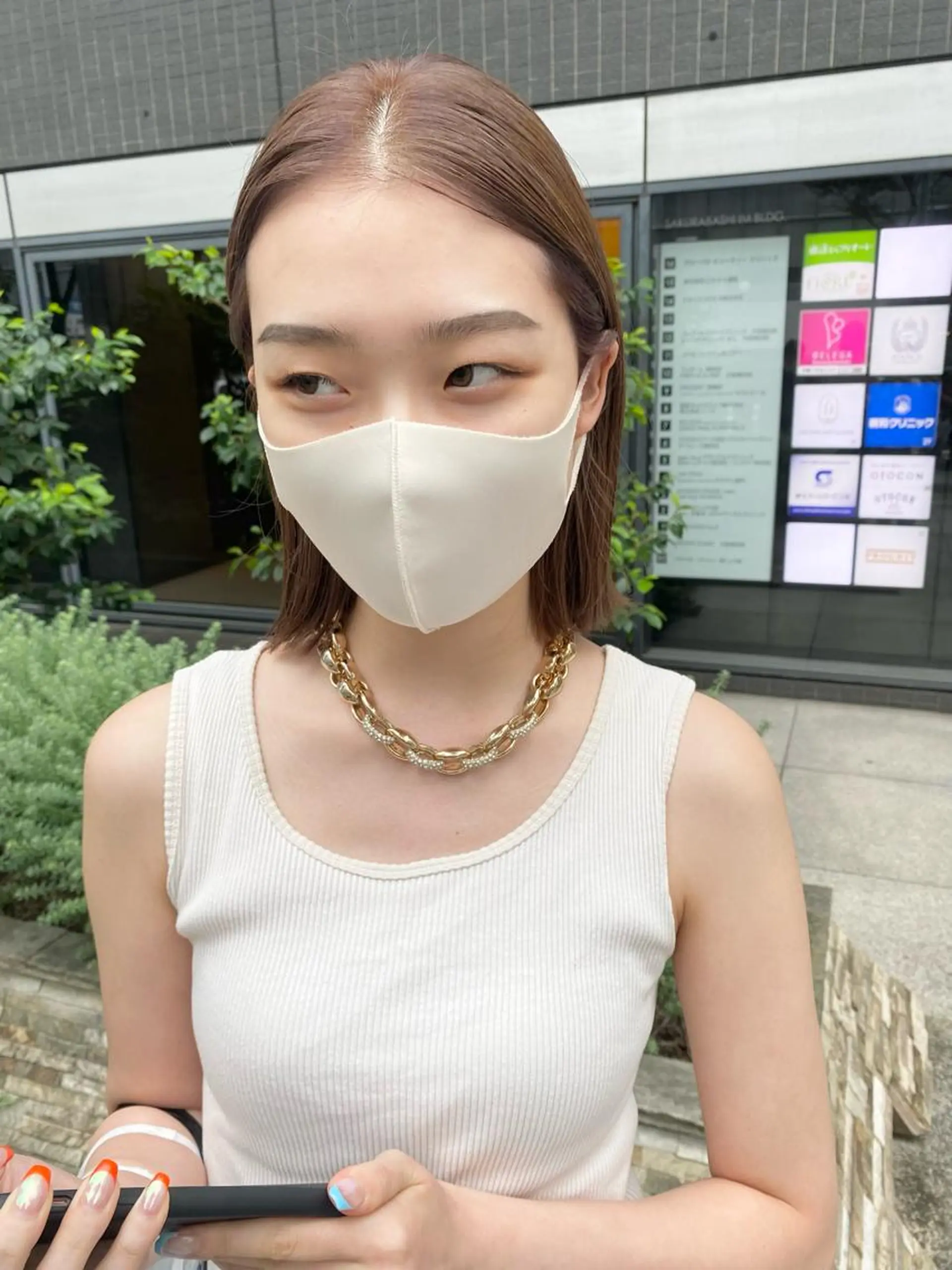 ショート デザインカラー/ボブ ブリーチカラー/ユリのヘアスタイル