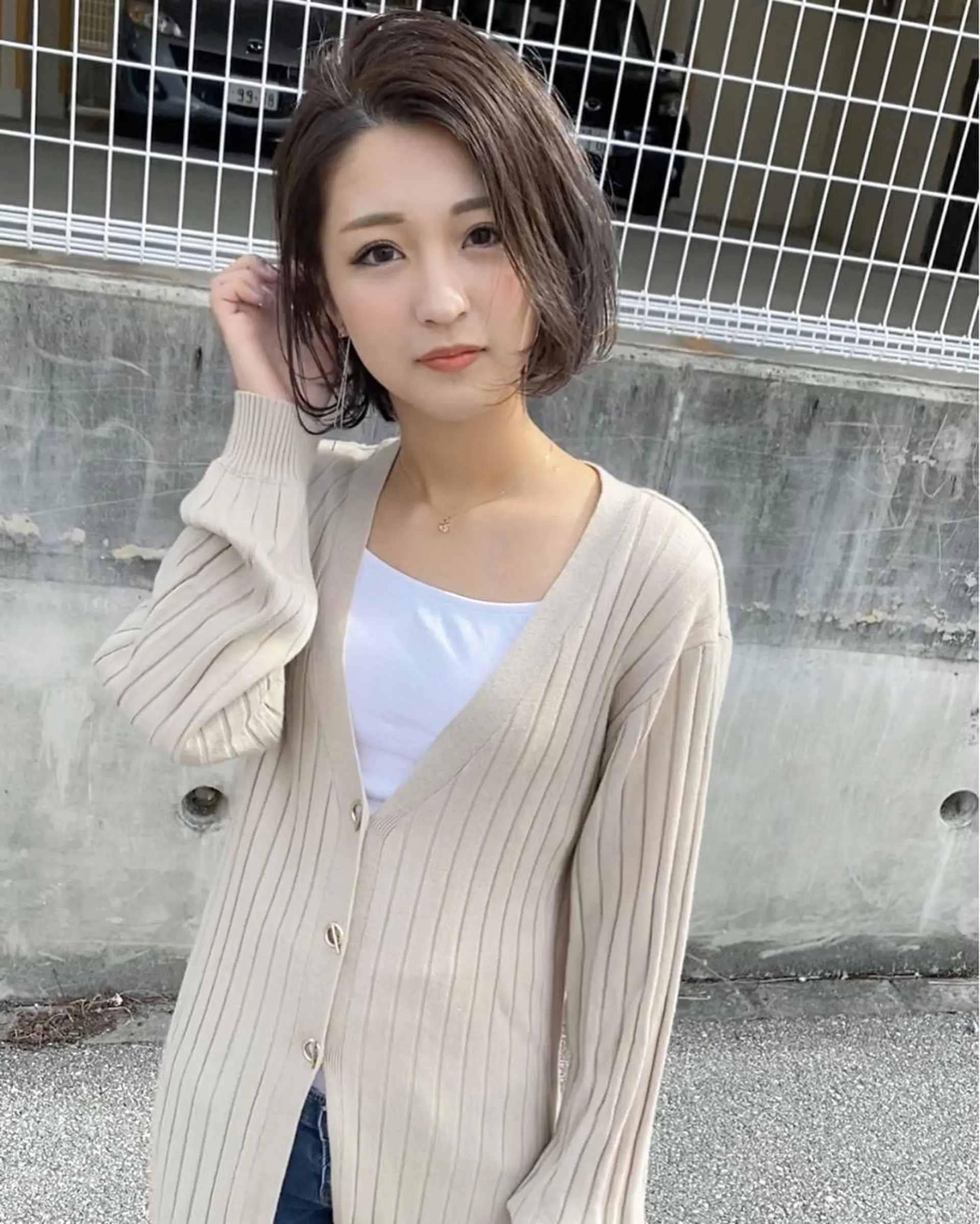 ショート カラー ボブ カット ヘアカラー grand juteのヘアスタイル