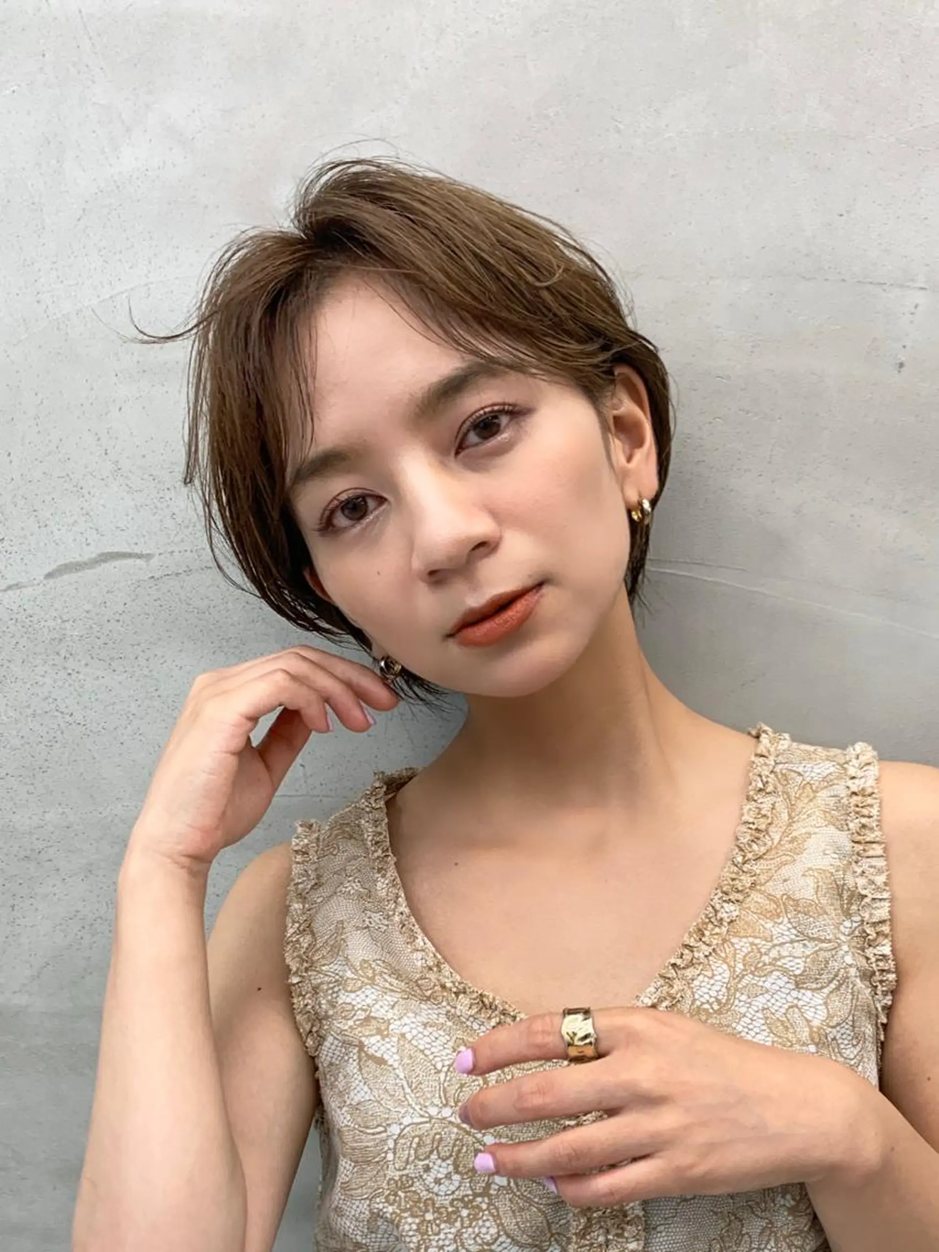 ショート カラー カット ヘアカラー トリートメント 🌿似合わせ透明感 カラー松本朋幸🌿のヘアスタイル