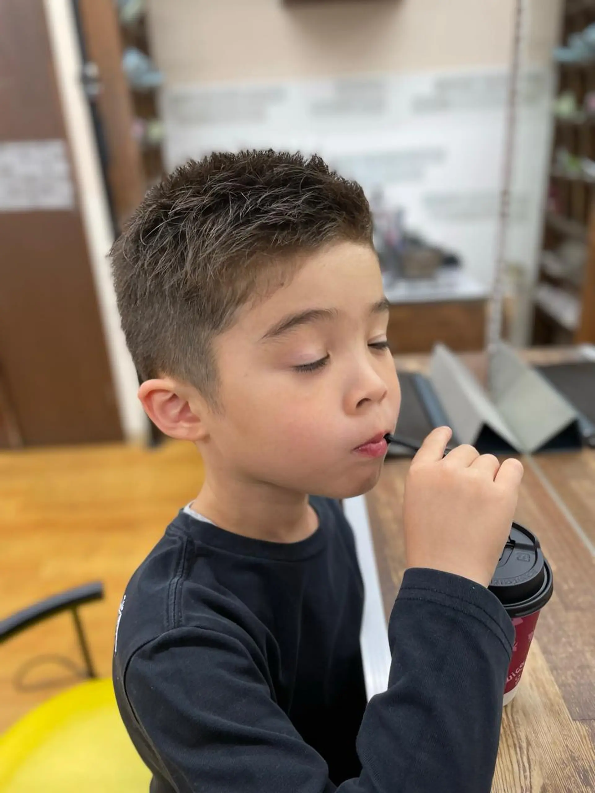 メンズ キッズ ふくおか ななのヘアスタイル