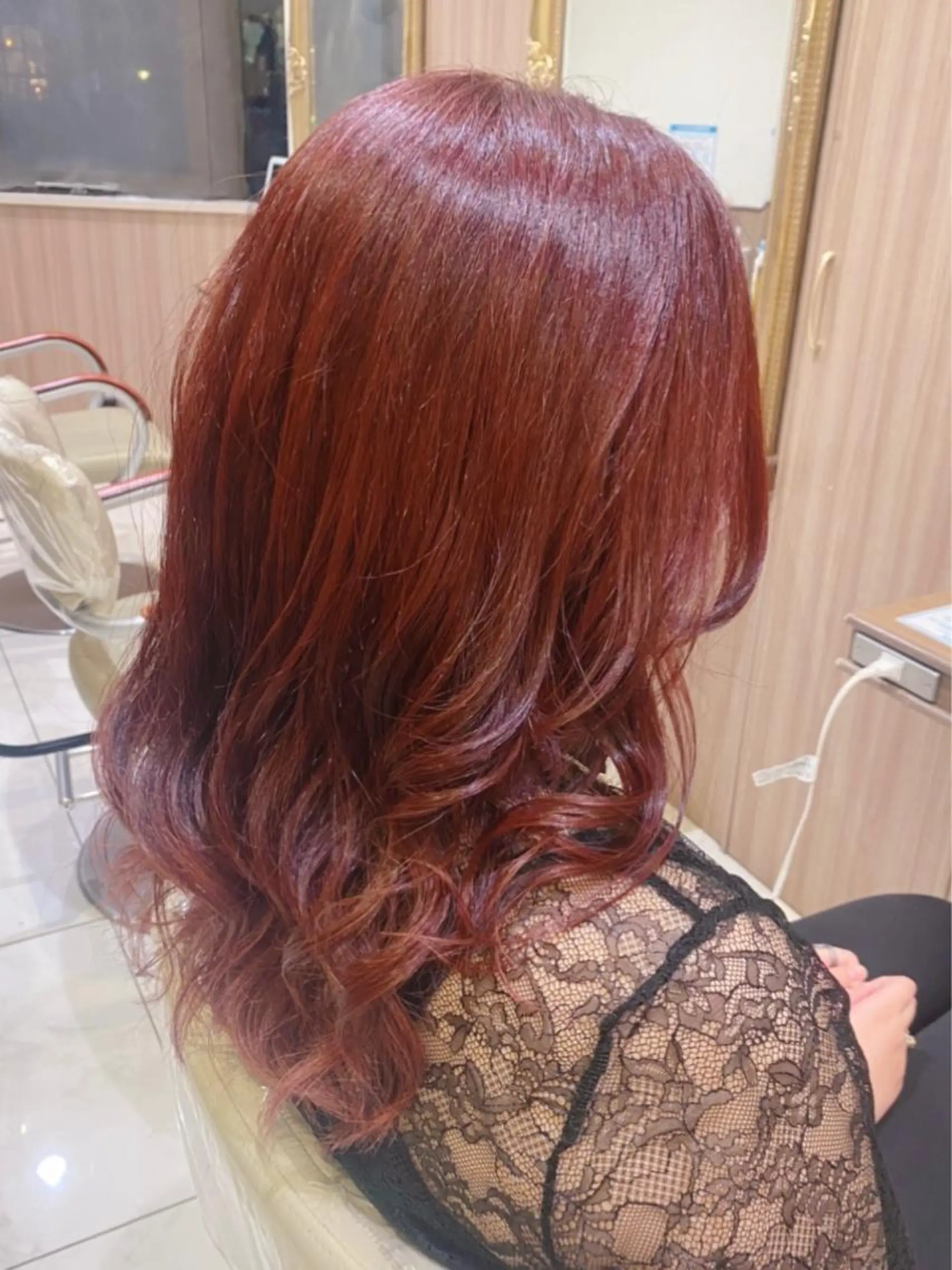 ロング カラー パーマ 古川 琴美のヘアスタイル