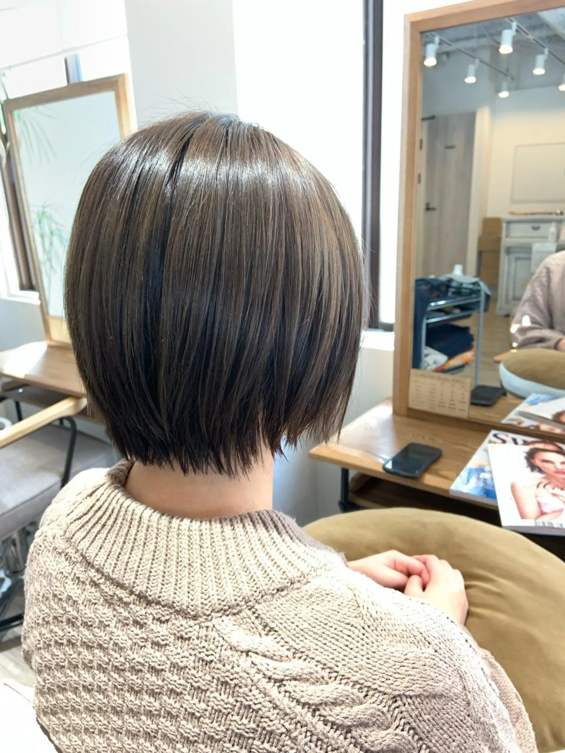 ショート カラー ボブレイヤー ボブ レイヤーカット 韓国hair🦋 Nanaのヘアスタイル
