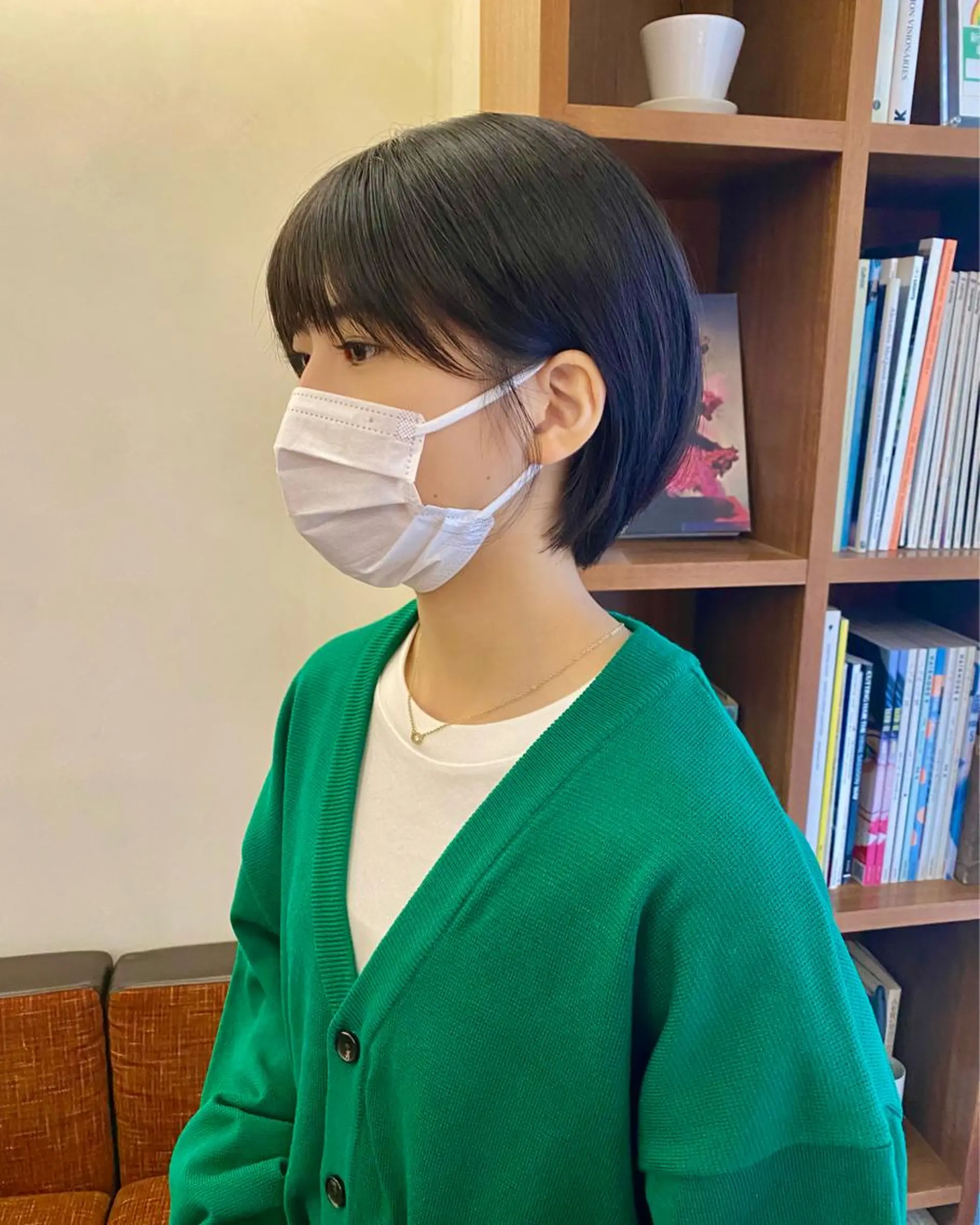 ショート カラー パーマ 似合わせレイヤー/ ニュアンスパーマ高倉のヘアスタイル