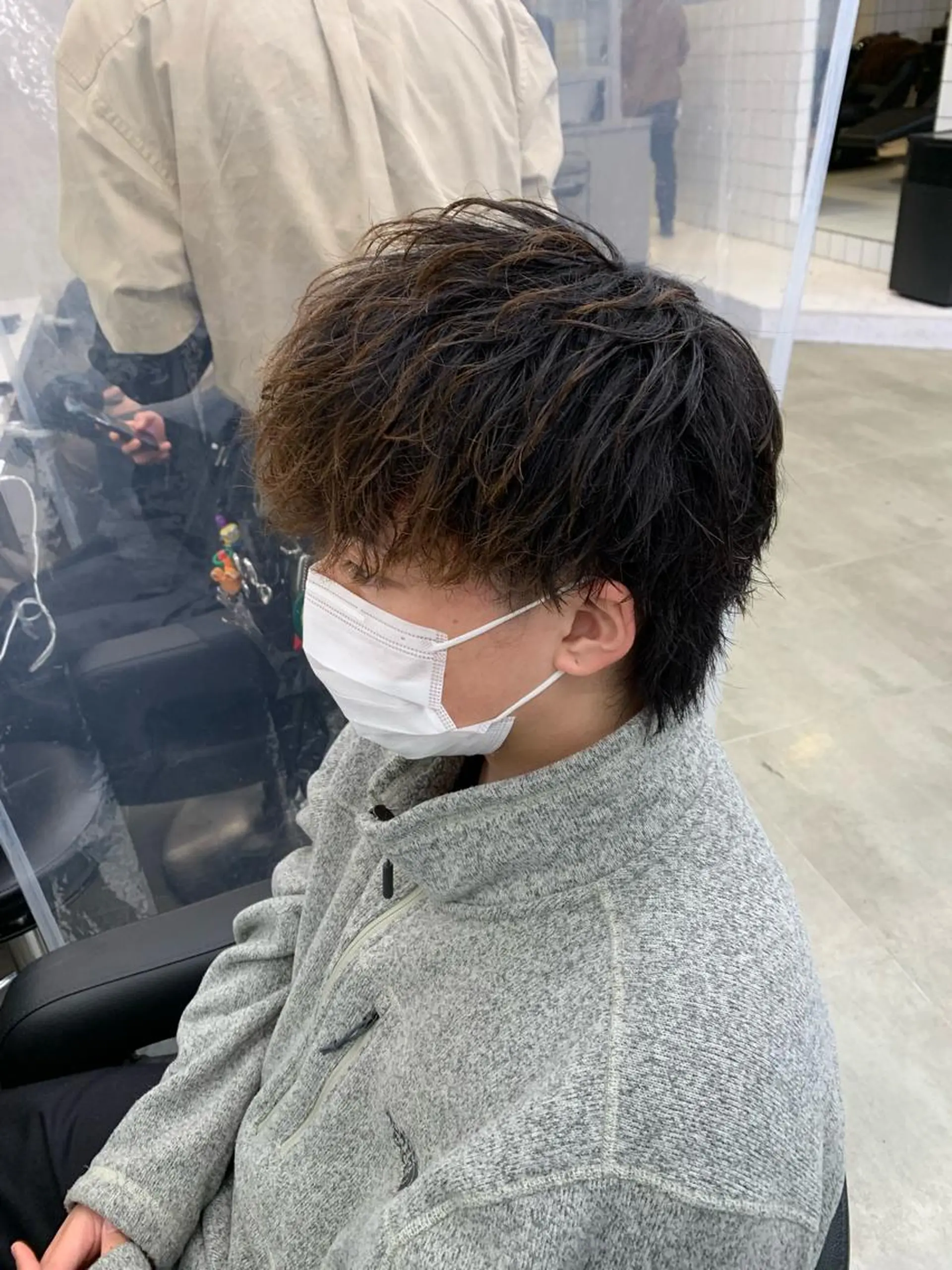 ショート カラー パーマ メンズ メンズパーマ特化 TAIGAのヘアスタイル