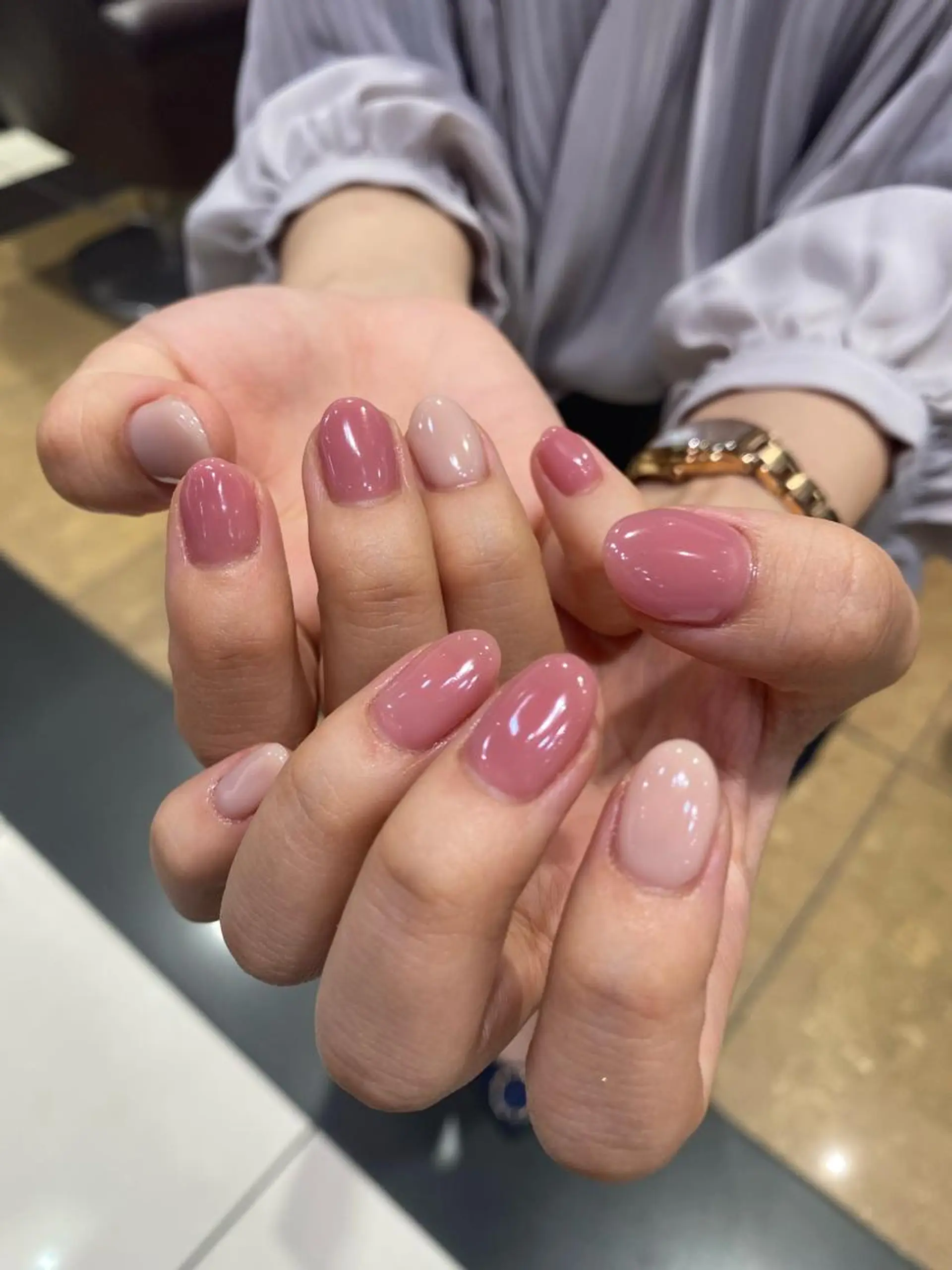 ネイル ワンカラーネイル 個性派／中韓ネイル SAKURAのネイルデザイン