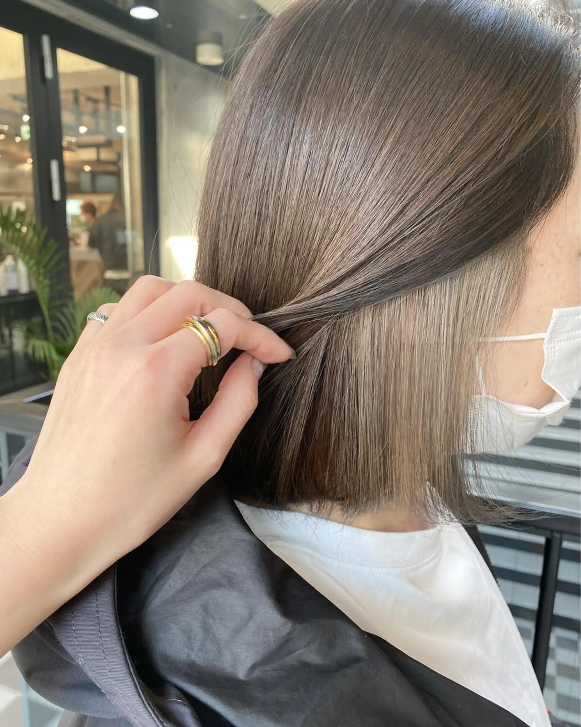 ミディアム カット ヘアカラー 🌼透明感カラー ✳︎eri🌼のヘアスタイル