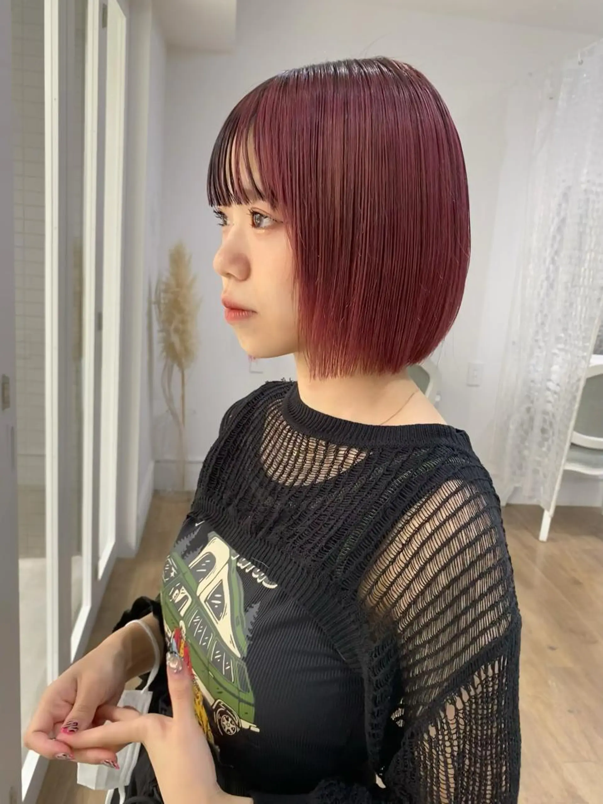 ショート カラー ヘアアレンジ 小顔カット 🧡梅田ハイトーン カラー🧡runaのヘアスタイル