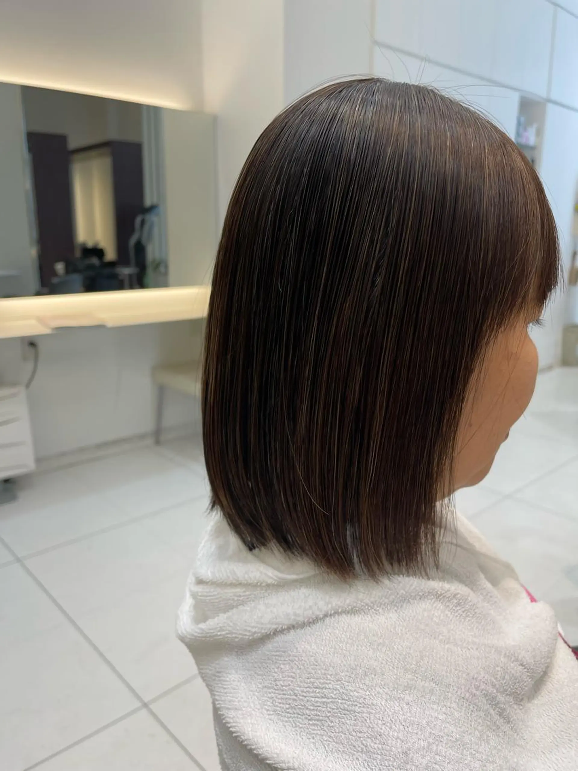 ミディアム 縮毛矯正 上原 和樹のヘアスタイル