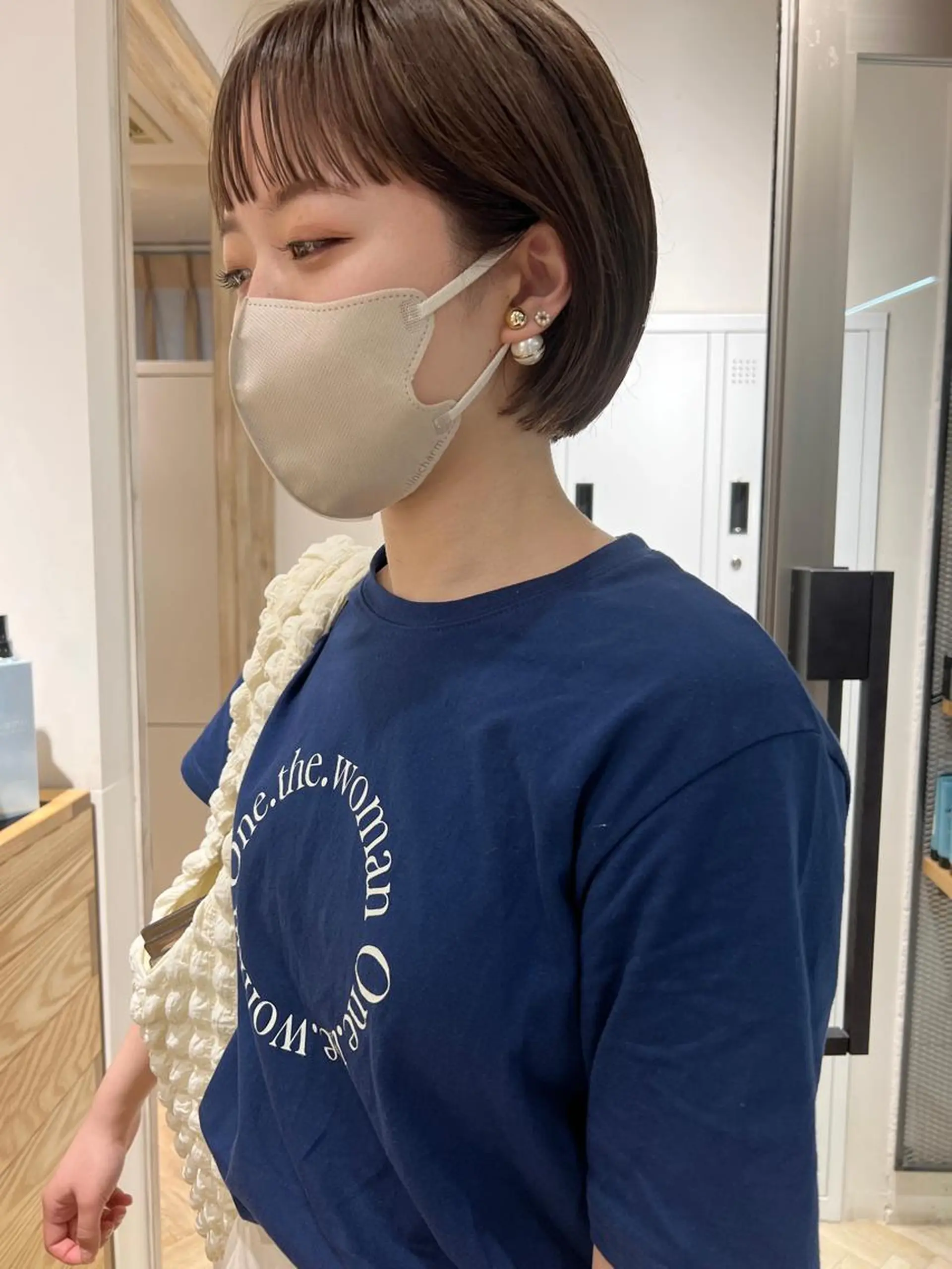 ショート カラー 丸みショート ベージュカラー ミルクティーベージュ ショートヘア 🌿ショート🌿 パーマ🌿淳平のヘアスタイル