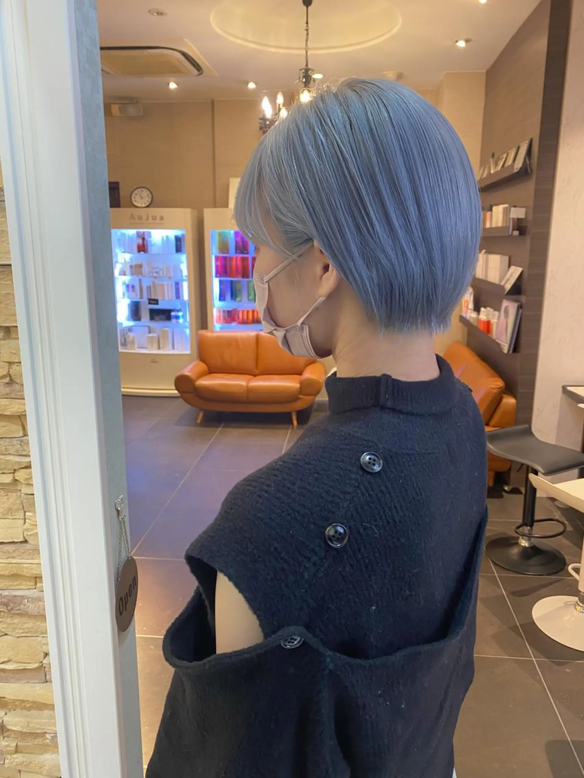 ショート 福岡縮毛矯正✨️ ストレート 向井和輝のヘアスタイル