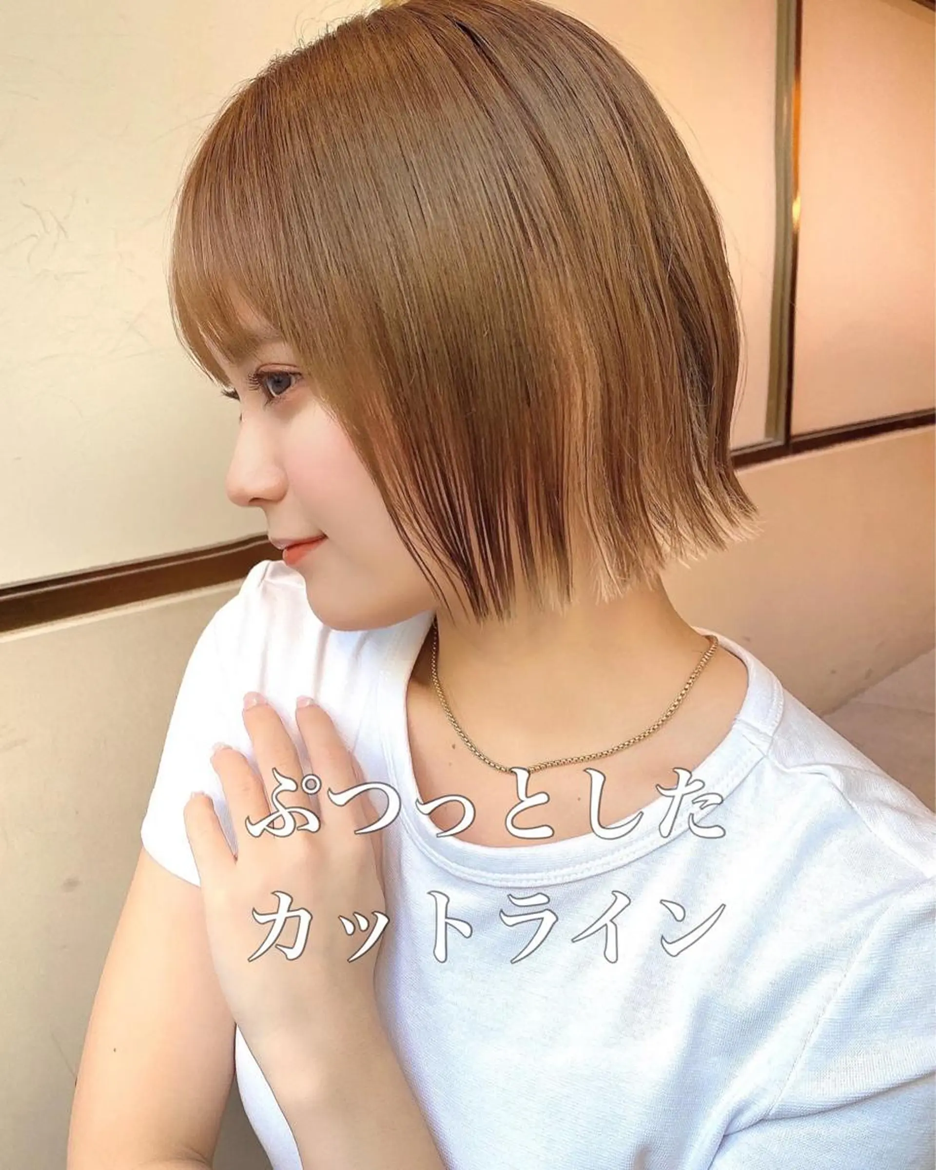 ミディアム カラー パーマ カット 小野寺瑞希 /最小顔カットのヘアスタイル