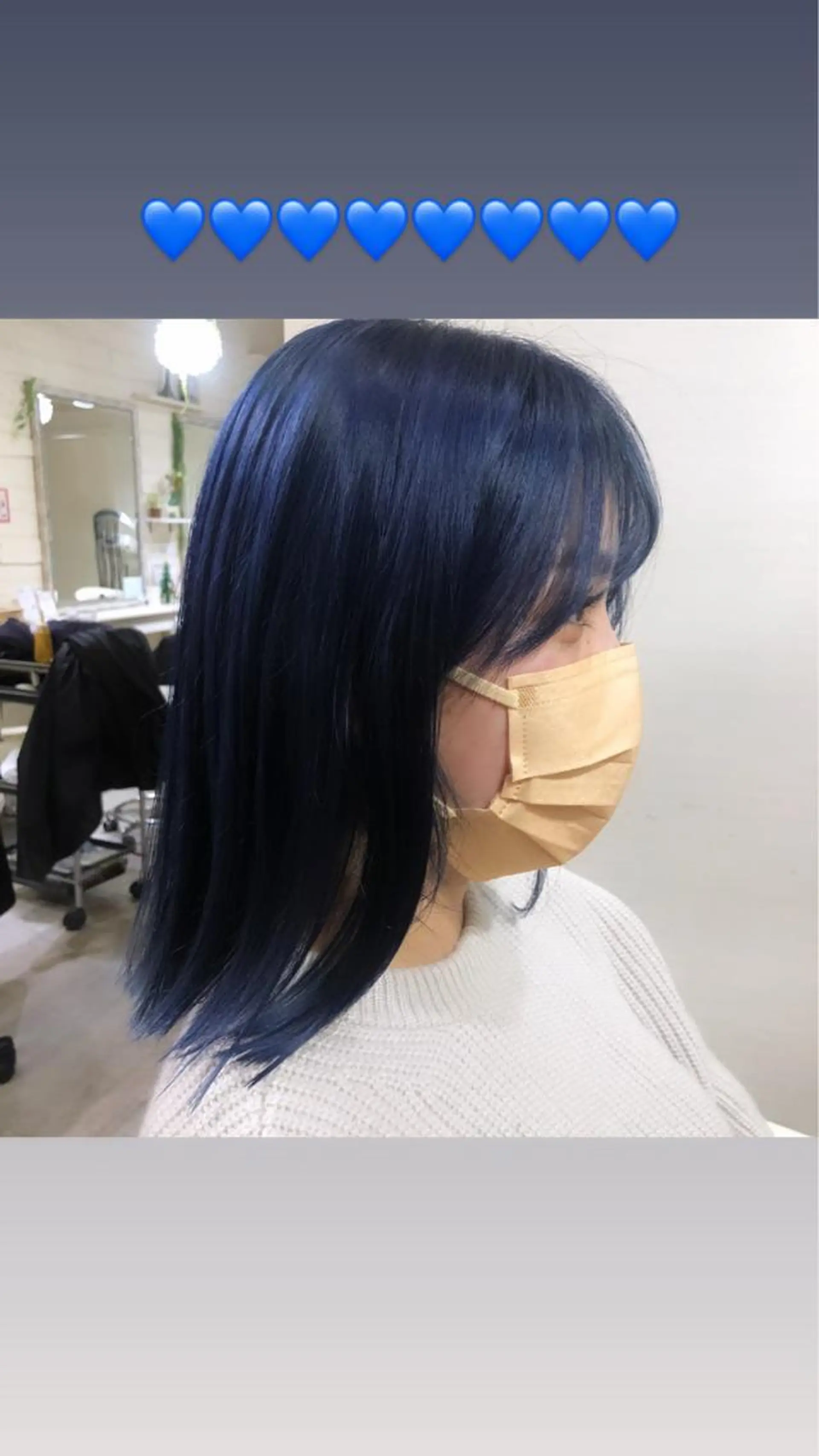 ミディアム カラー ブリーチ ブルーカラー ネイビーカラー カラー職人 なかもと たつひろのヘアスタイル