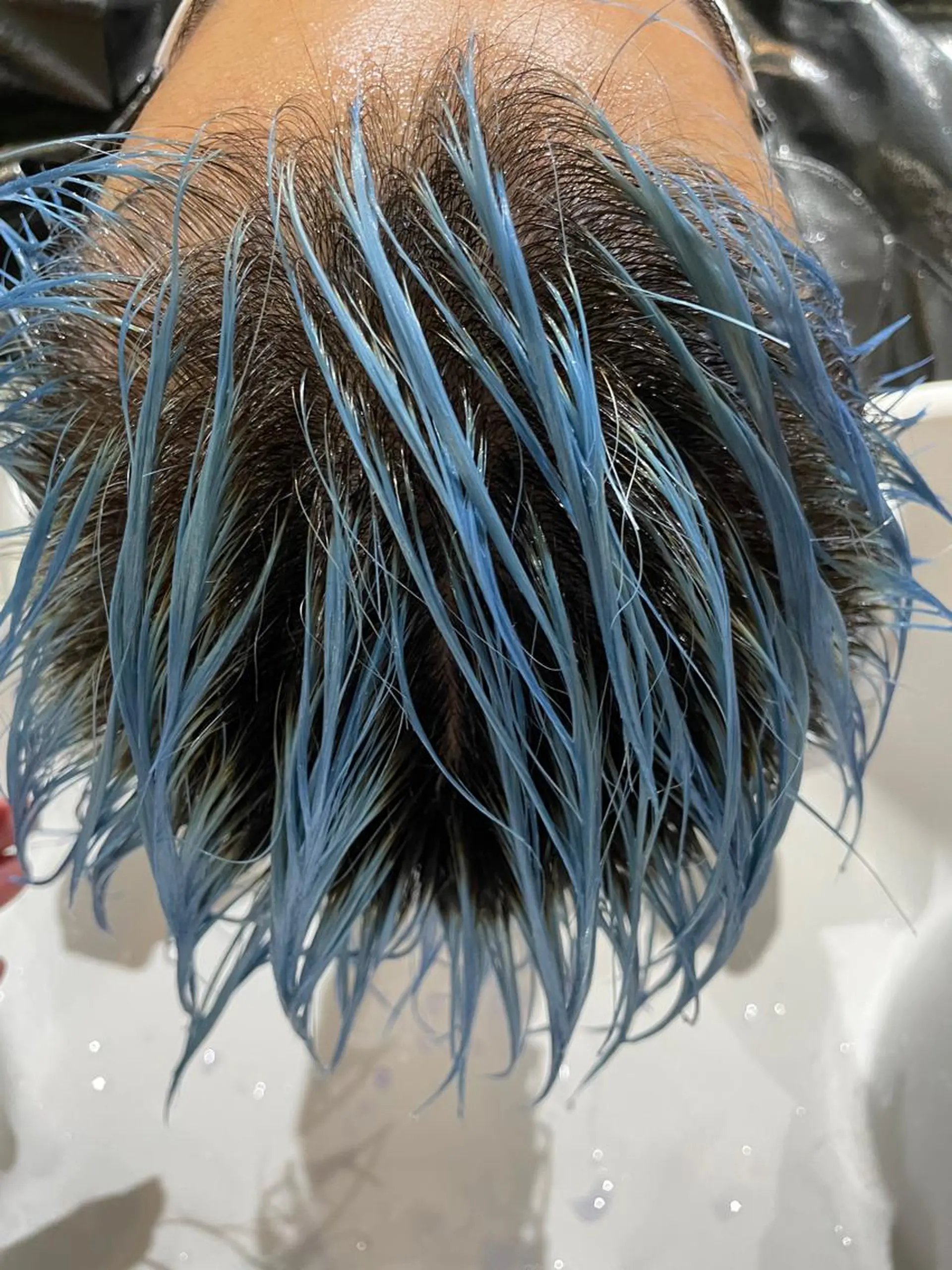 ショート カラー 切りっぱなしボブ レイヤー/縮毛矯正のヘアスタイル