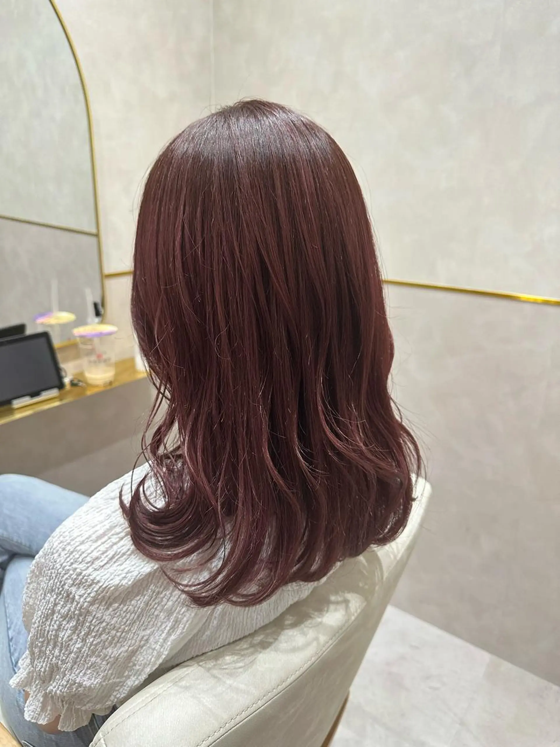 ミディアム カット ヘアカラー 縮毛矯正💎髪質改善 レイヤー✨山内健太郎のヘアスタイル